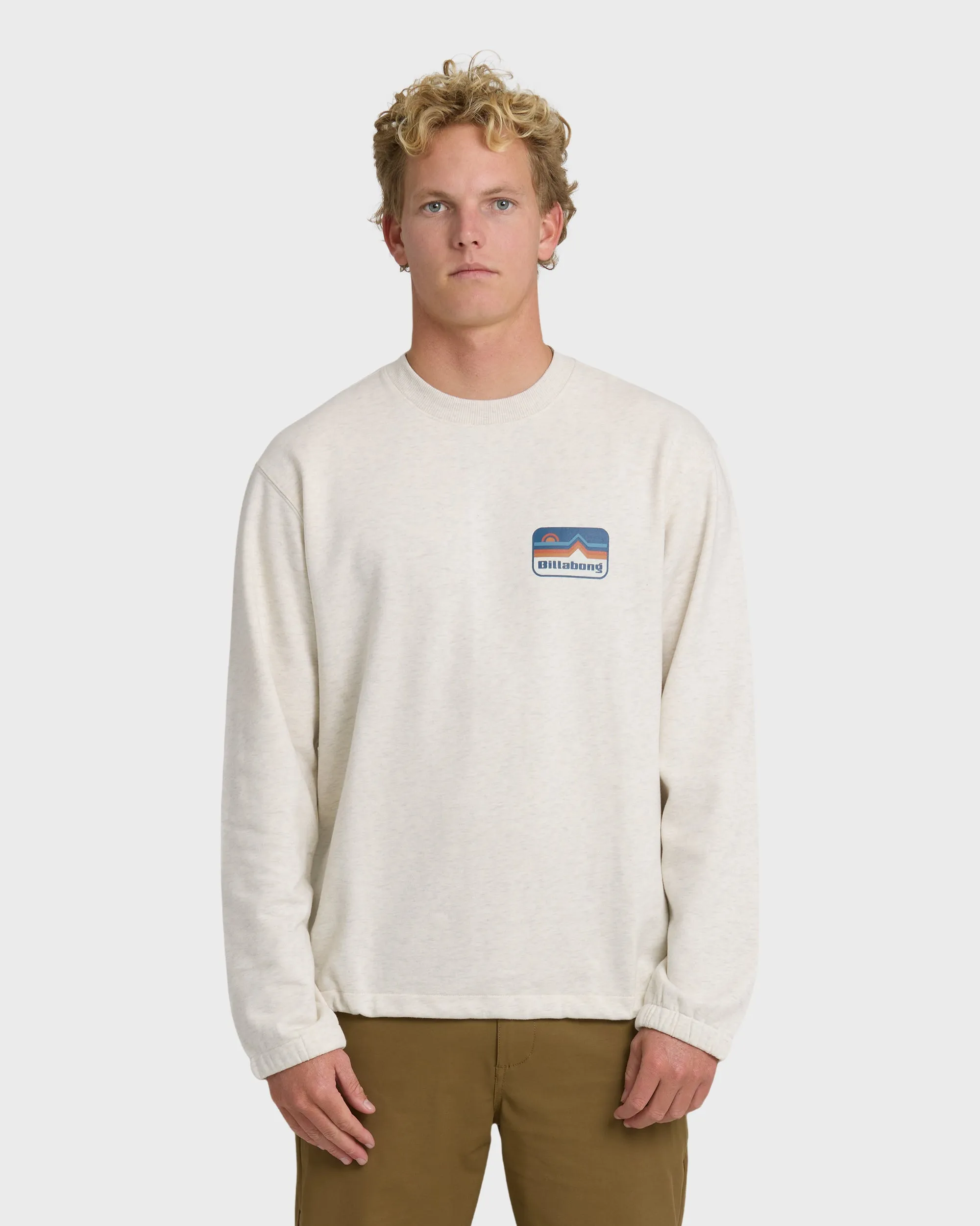 Compass Crewneck Sweatshirt - Oatmeal Heather. sold by Billabong product image thumbnail 2