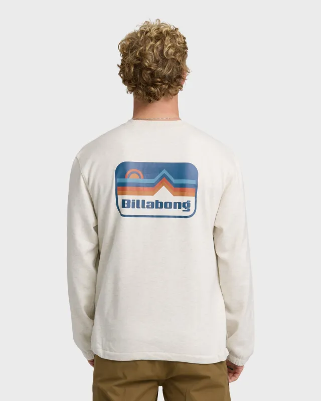 Compass Crewneck Sweatshirt - Oatmeal Heather. sold by Billabong