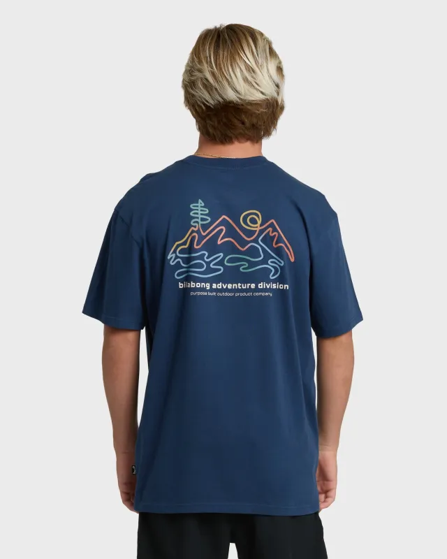 Range Adiv Premium Short Sleeve T-Shirt - Dark Blue sold by Billabong