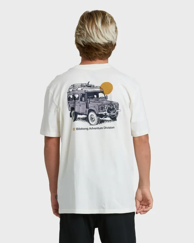 Make Tracks Adiv Premium Short Sleeve T-Shirt - Off White sold by Billabong