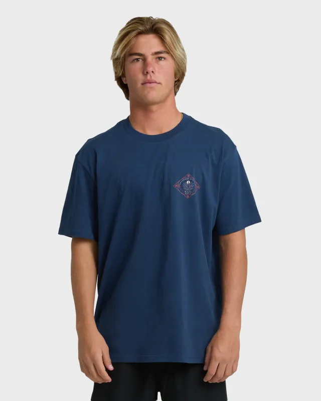 Agave Adiv Premium Short Sleeve T-Shirt - Dark Blue sold by Billabong