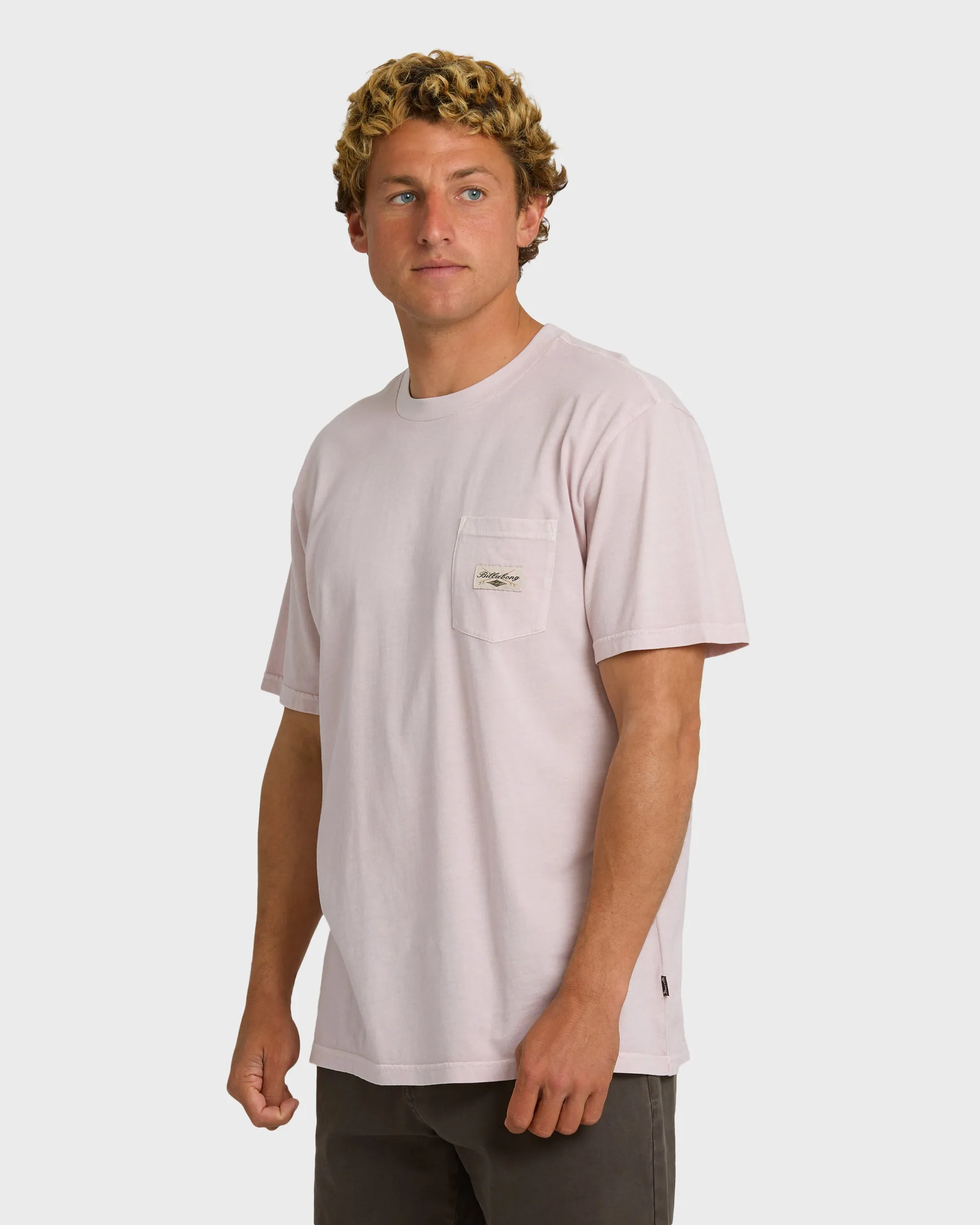 Essential Pocket Wave Washed Premium Short Sleeve T-Shirt - Dusty Purple sold by Billabong product image thumbnail 3