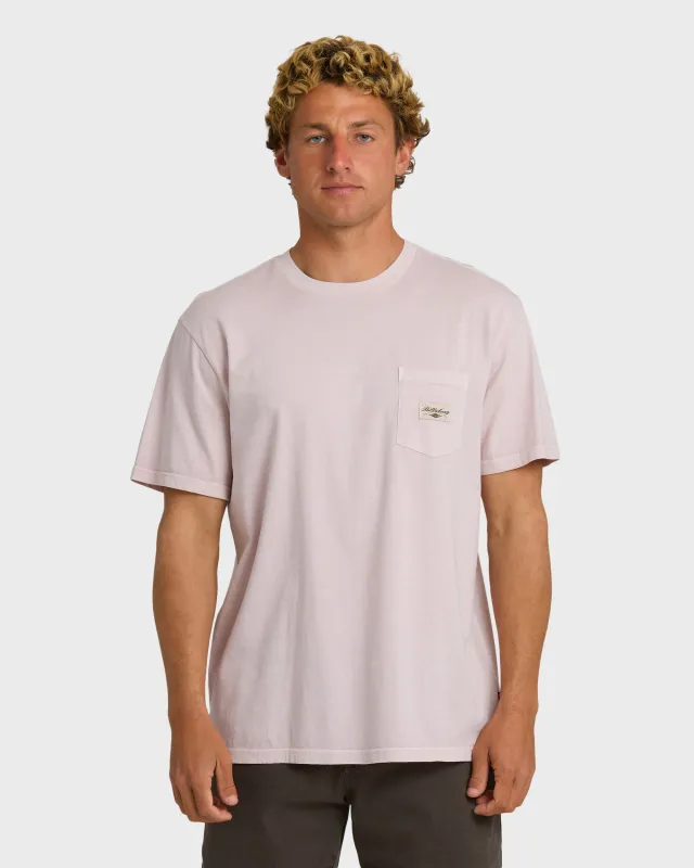 Essential Pocket Wave Washed Premium Short Sleeve T-Shirt - Dusty Purple sold by Billabong