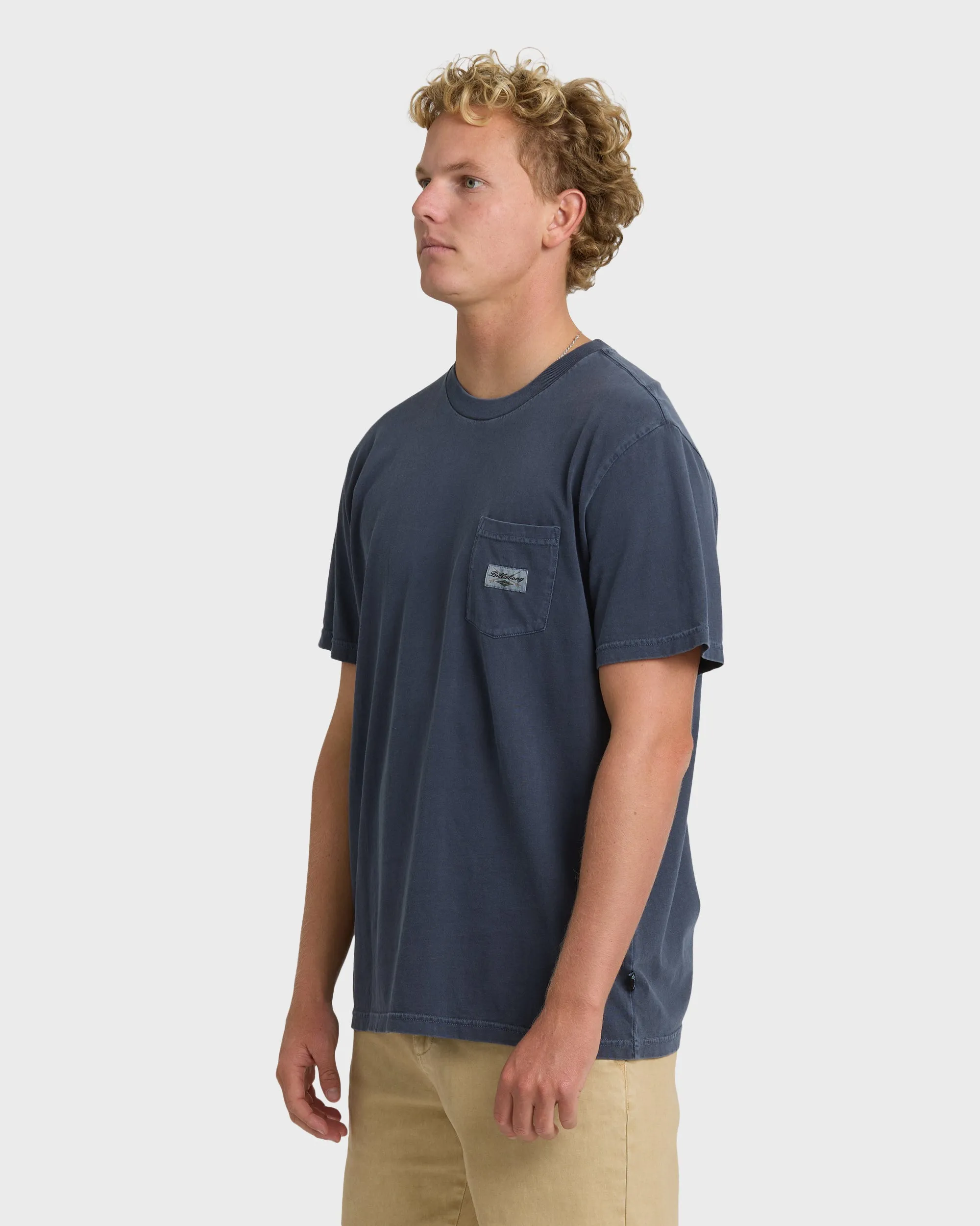 Essential Pocket Wave Washed Premium Short Sleeve T-Shirt - Graystone sold by Billabong product image thumbnail 3