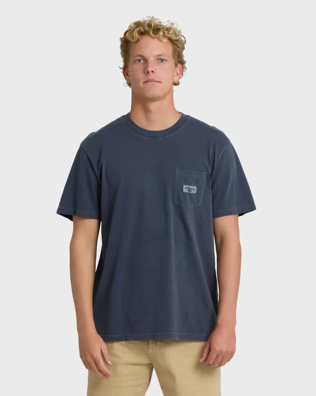 Essential Pocket Wave Washed Premium Short Sleeve T-Shirt - Graystone sold by Billabong