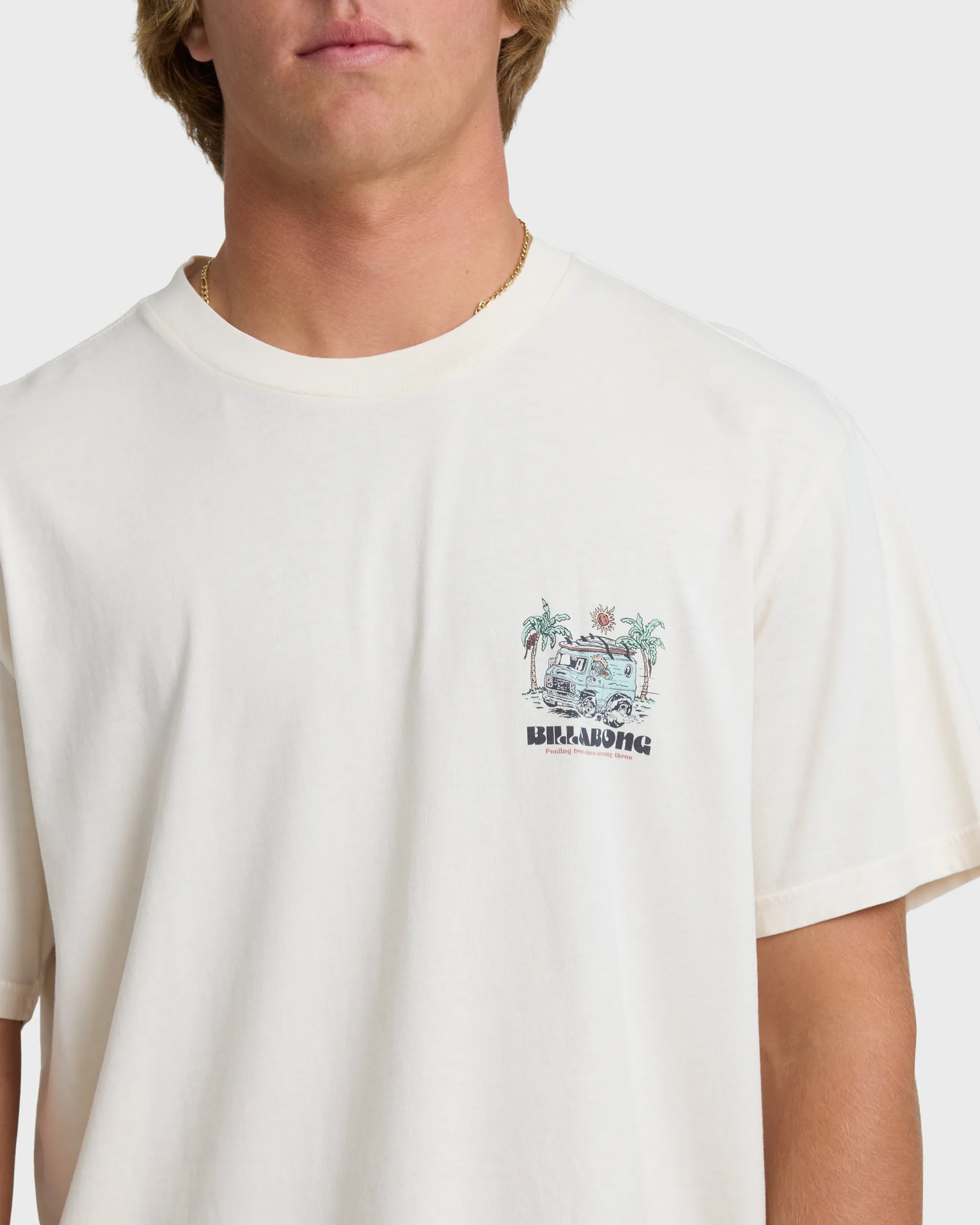 Rush To Relax Wave Washed Premium Short Sleeve T-Shirt - Off White sold by Billabong product image thumbnail 5