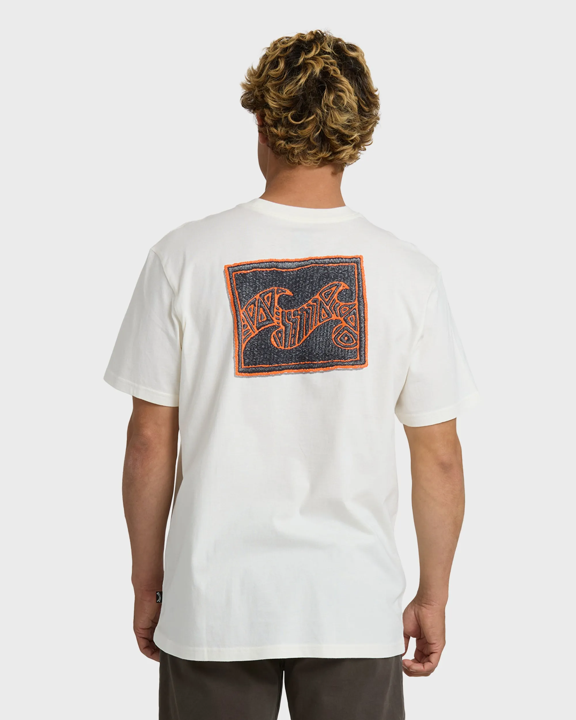 Crayon Wave Premium Short Sleeve T-Shirt - Off White sold by Billabong