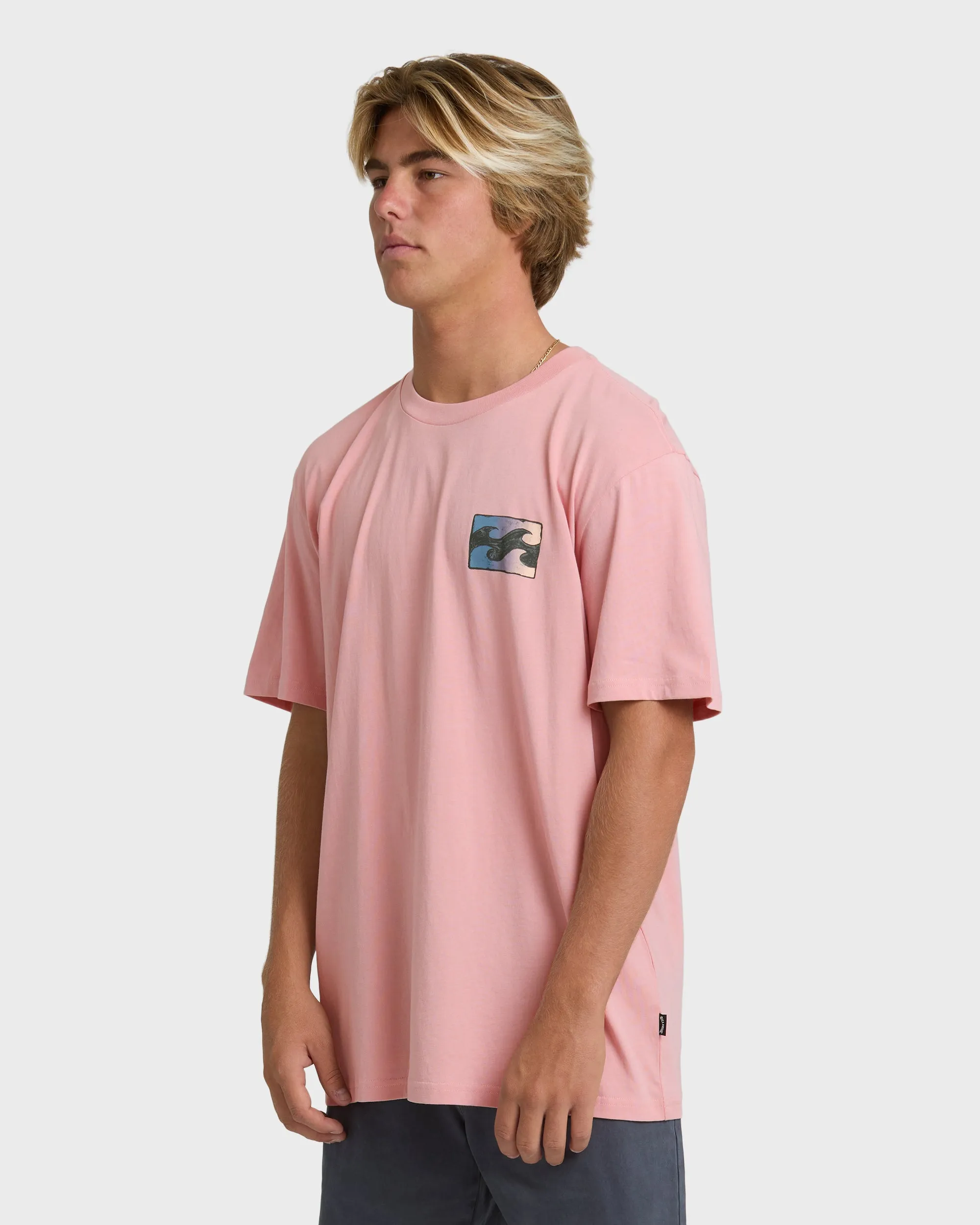 Crayon Wave Premium Short Sleeve T-Shirt - Vintage Pink sold by Billabong product image thumbnail 3