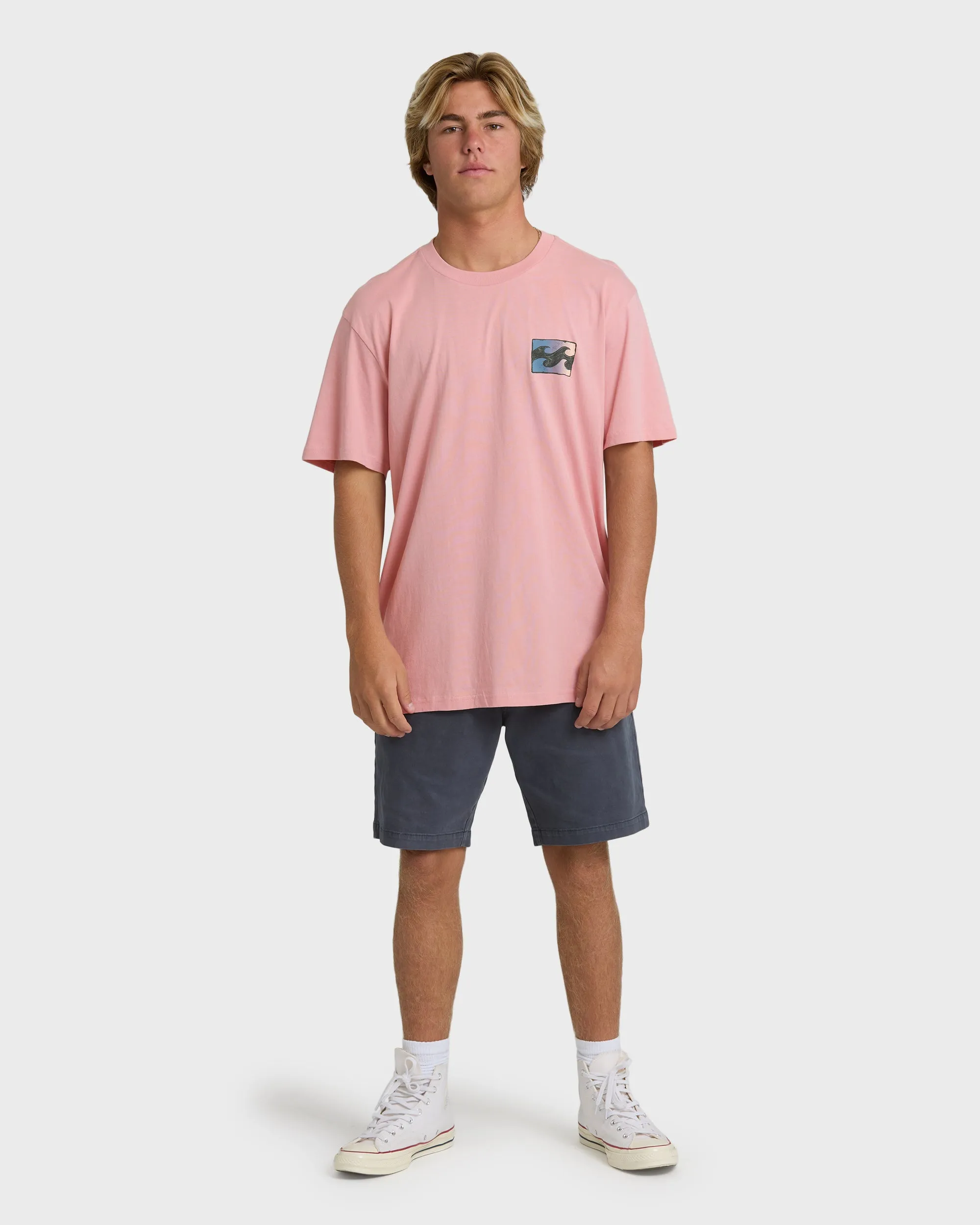 Crayon Wave Premium Short Sleeve T-Shirt - Vintage Pink sold by Billabong product image thumbnail 4