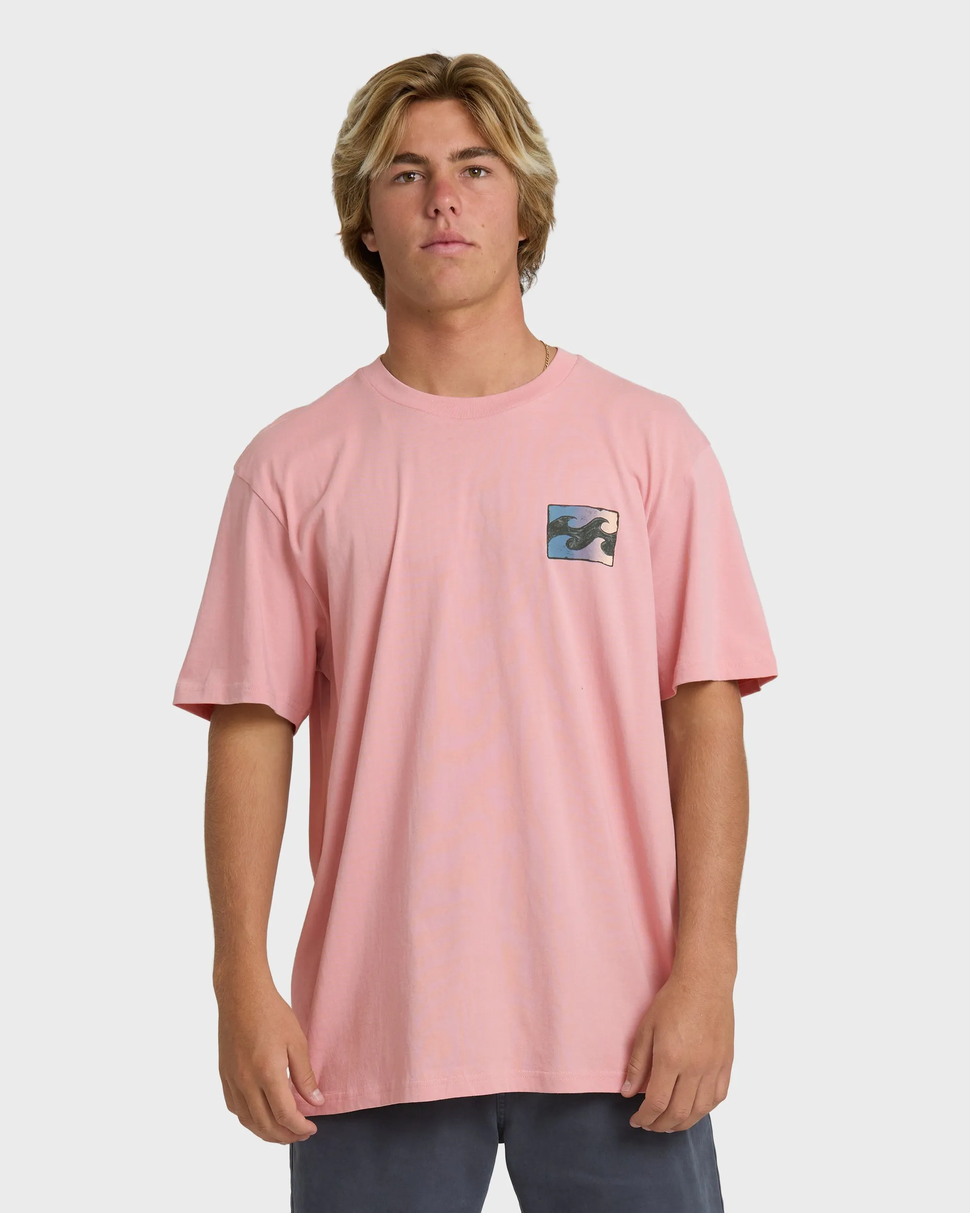 Crayon Wave Premium Short Sleeve T-Shirt - Vintage Pink sold by Billabong product image thumbnail 2