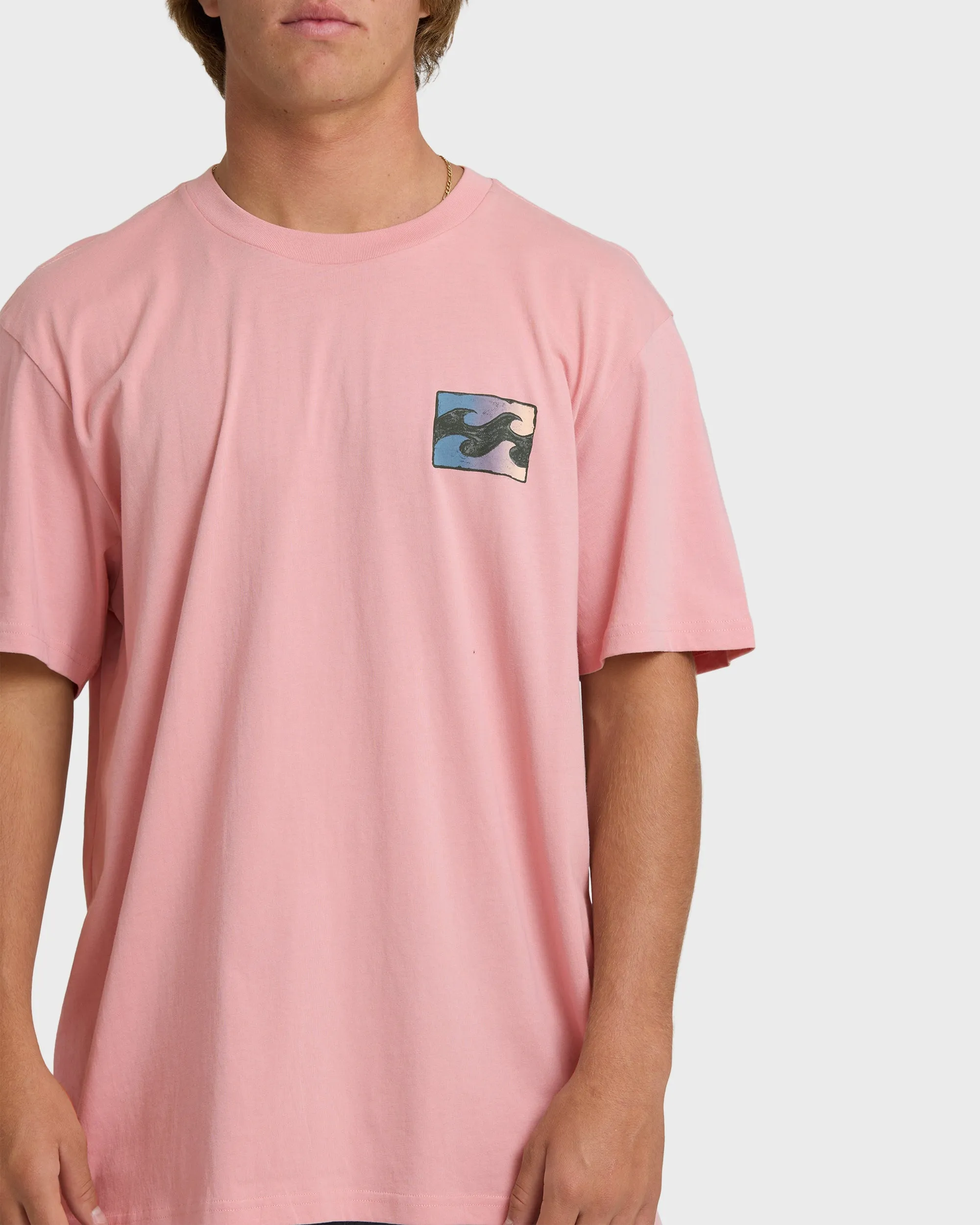 Crayon Wave Premium Short Sleeve T-Shirt - Vintage Pink sold by Billabong product image thumbnail 5