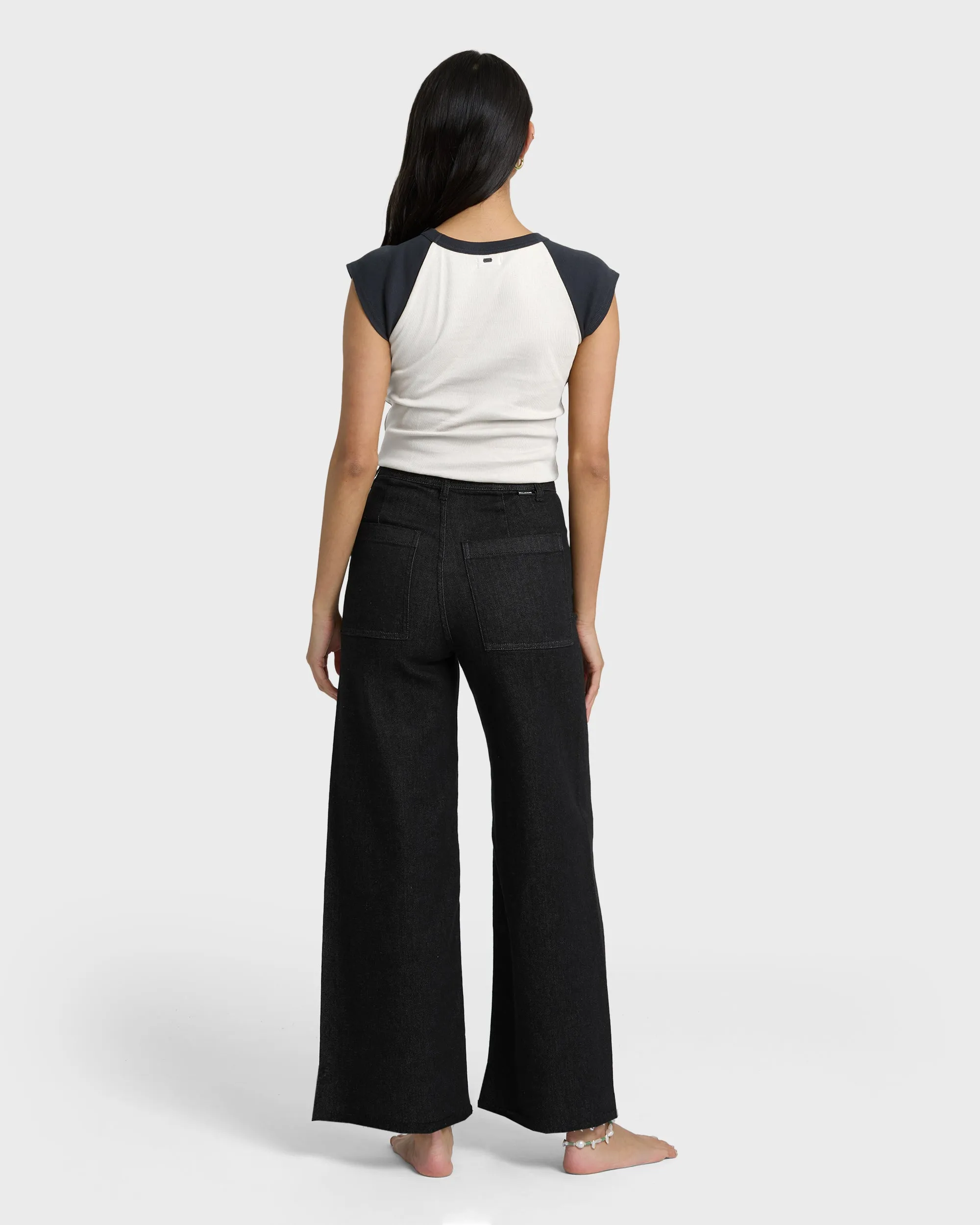 Free Fall High-Waist Twill Pants - Black sold by Billabong product image thumbnail 2