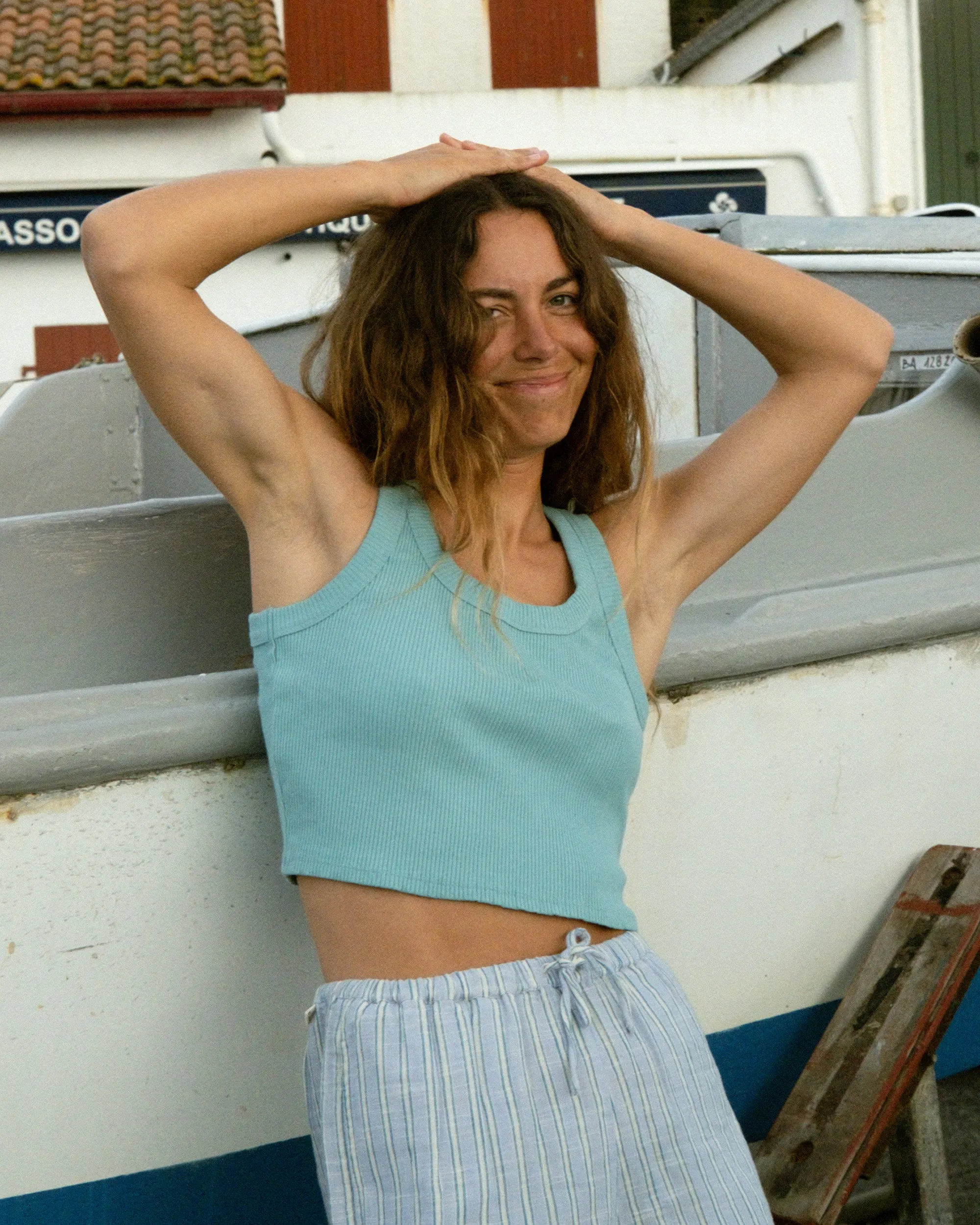 Rerun Knit Tank - Blue Mist sold by Billabong