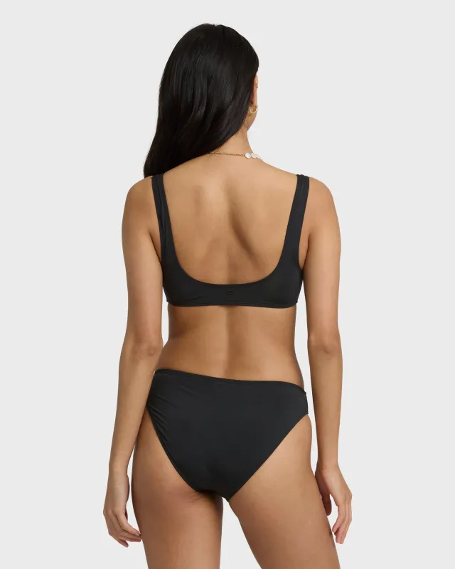 Sol Searcher Lowrider Full Bikini Bottom - Black Pebble sold by Billabong