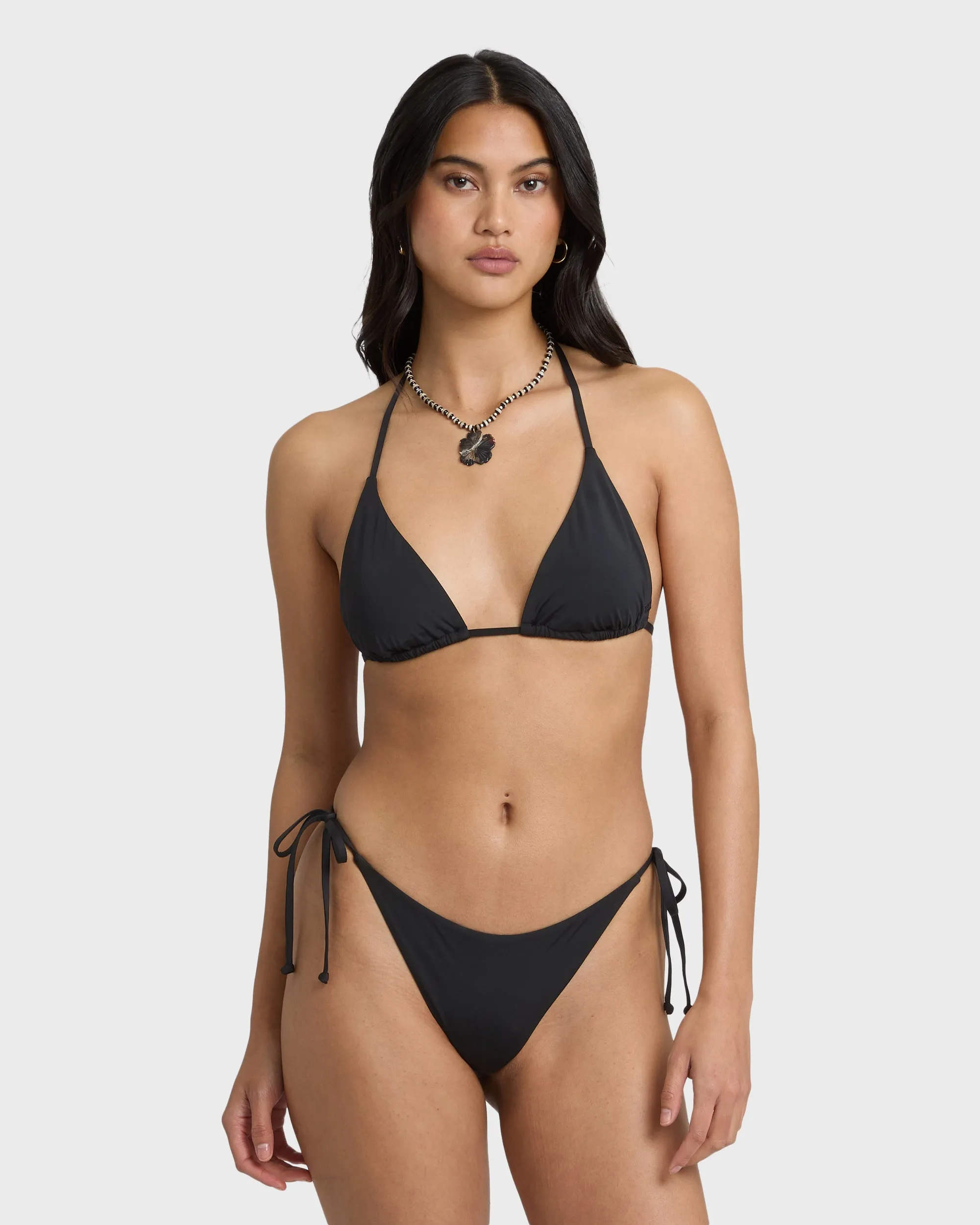 Sol Searcher Remi Triangle Bikini Top - Black Pebble sold by Billabong