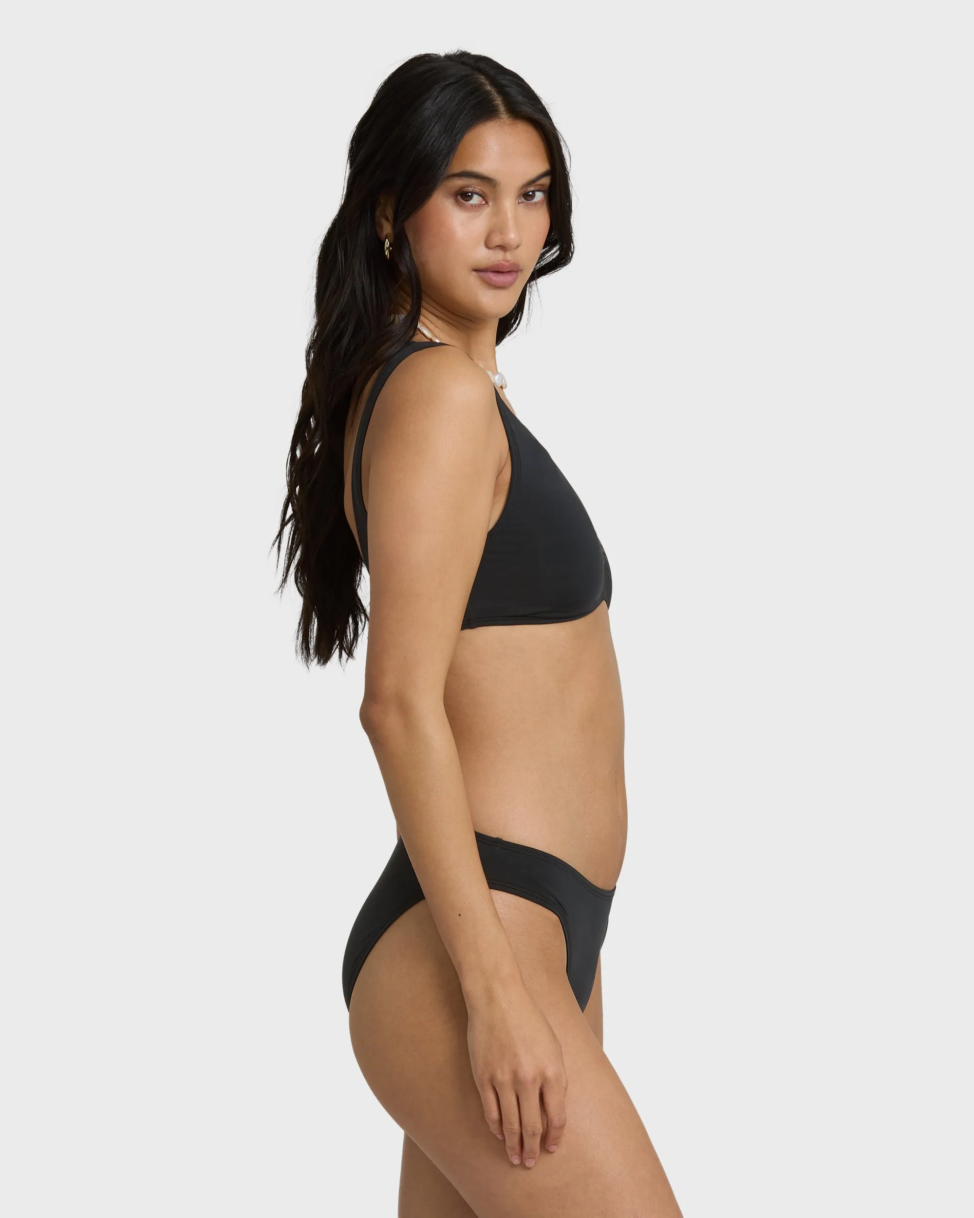 Sol Searcher Scoop Tank Swim Tank Bikini Top - Black Pebble sold by Billabong product image thumbnail 4
