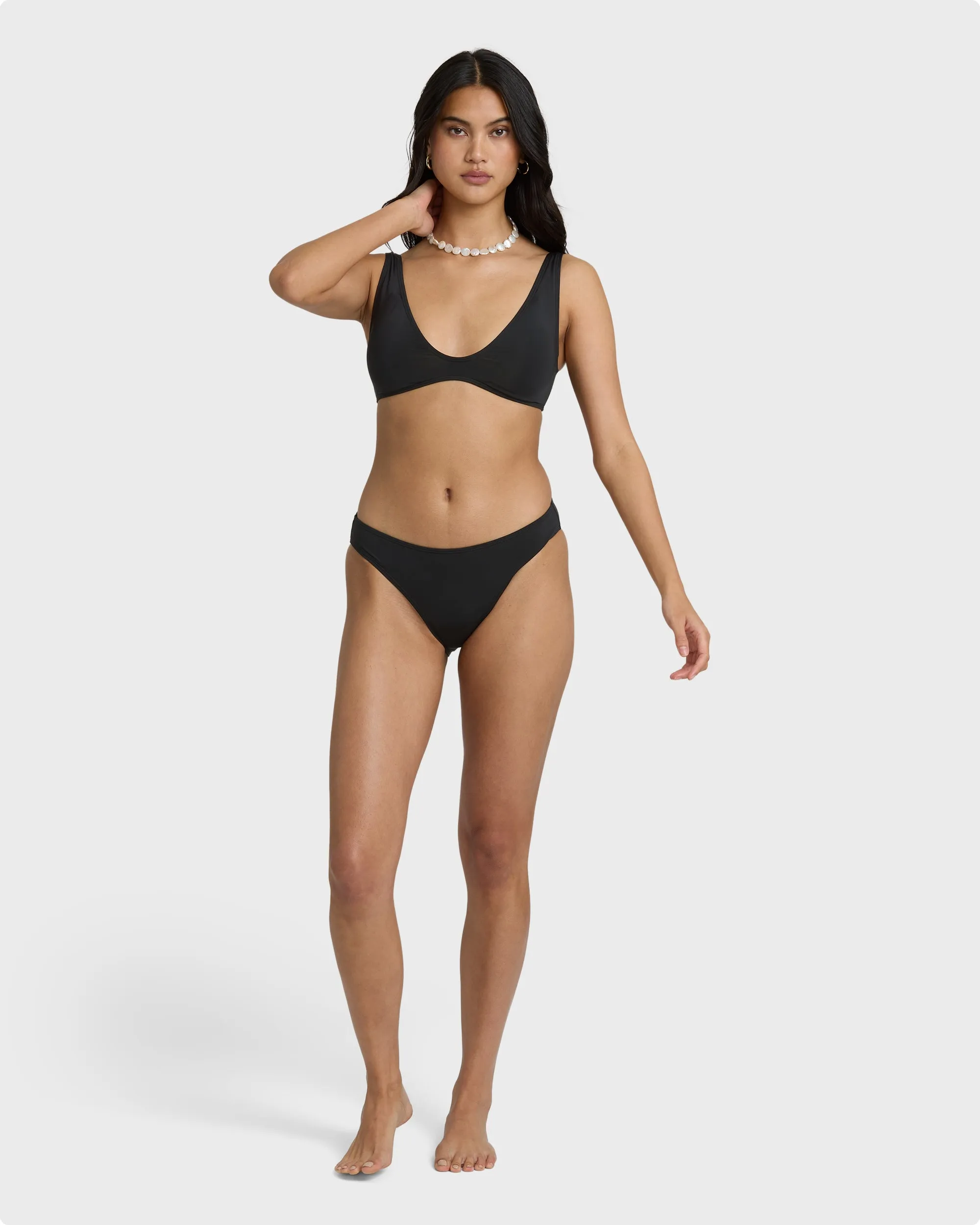 Sol Searcher Scoop Tank Swim Tank Bikini Top - Black Pebble sold by Billabong product image thumbnail 5