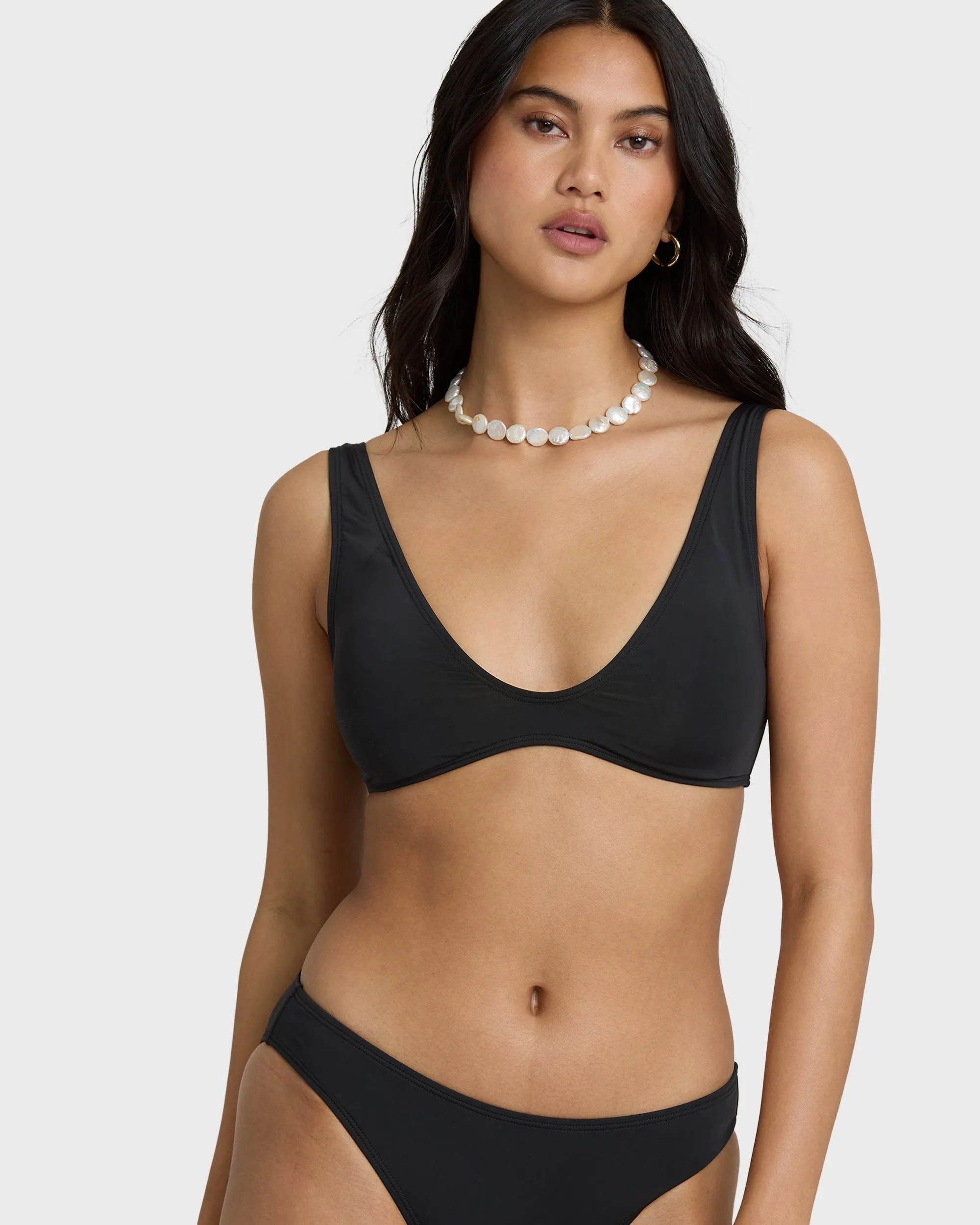 Sol Searcher Scoop Tank Swim Tank Bikini Top - Black Pebble sold by Billabong product image thumbnail 2
