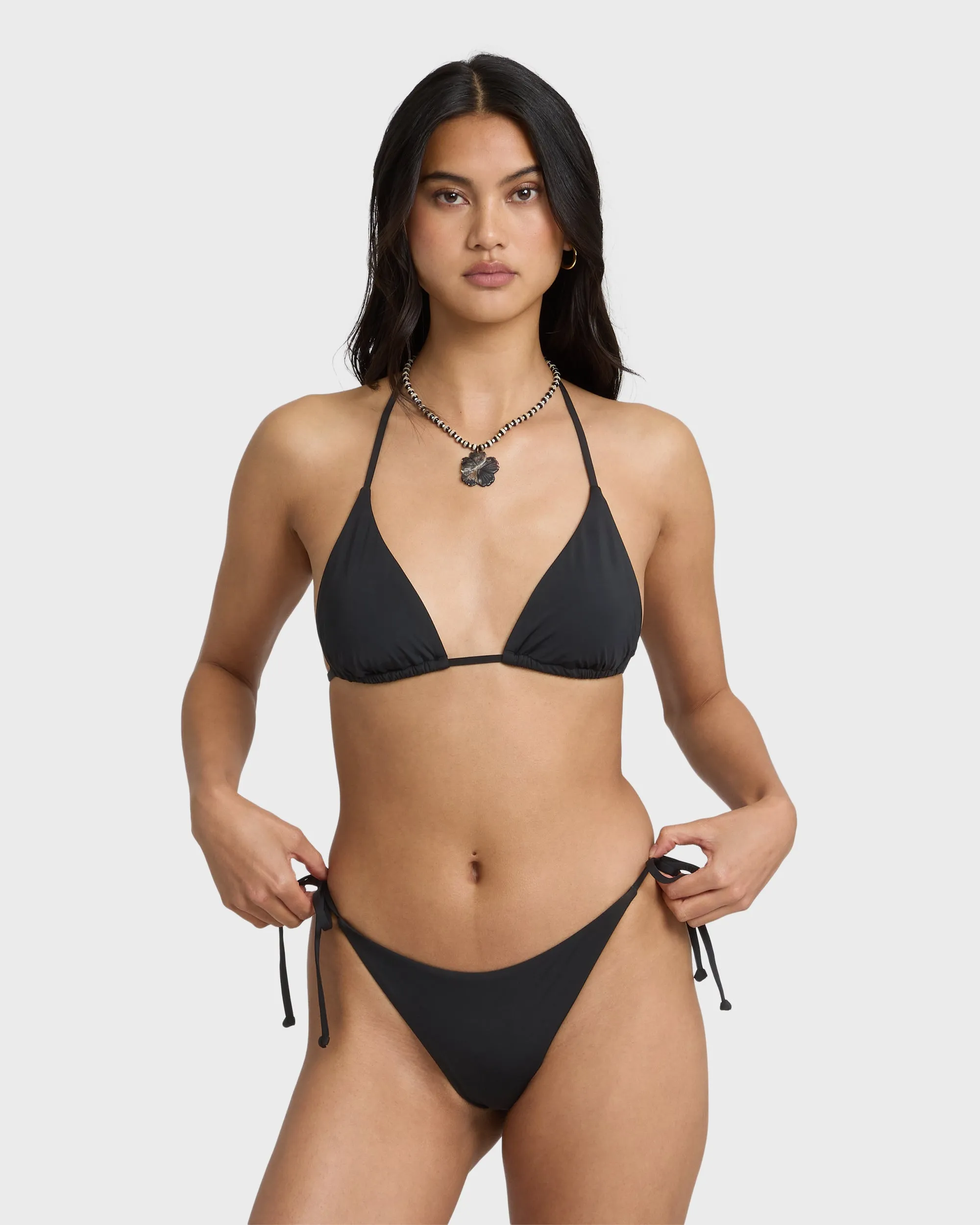 Sol Searcher Tie-side Tanga Skimpy Bikini Bottom - Black Pebble sold by Billabong product image thumbnail 2