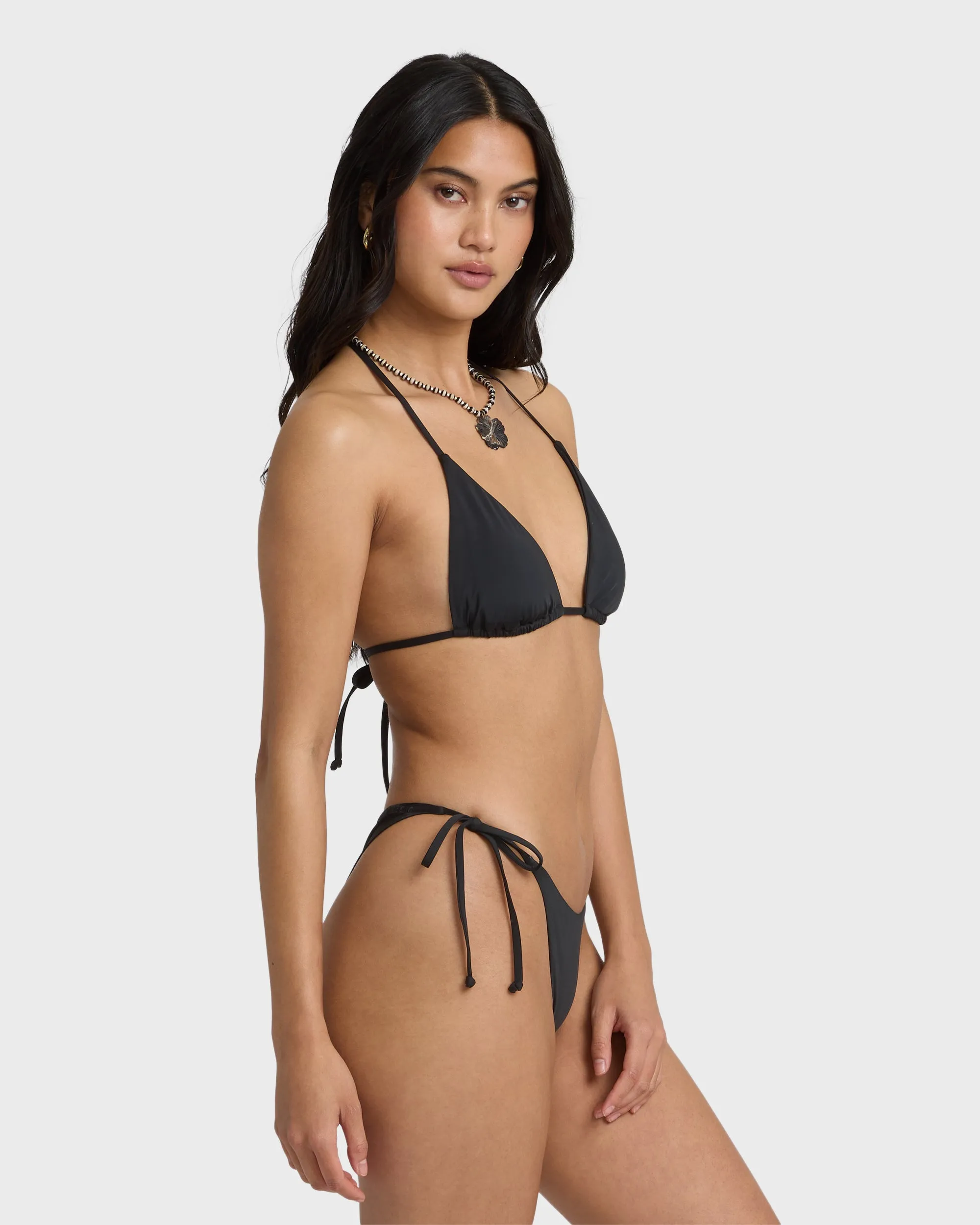 Sol Searcher Tie-side Tanga Skimpy Bikini Bottom - Black Pebble sold by Billabong product image thumbnail 3