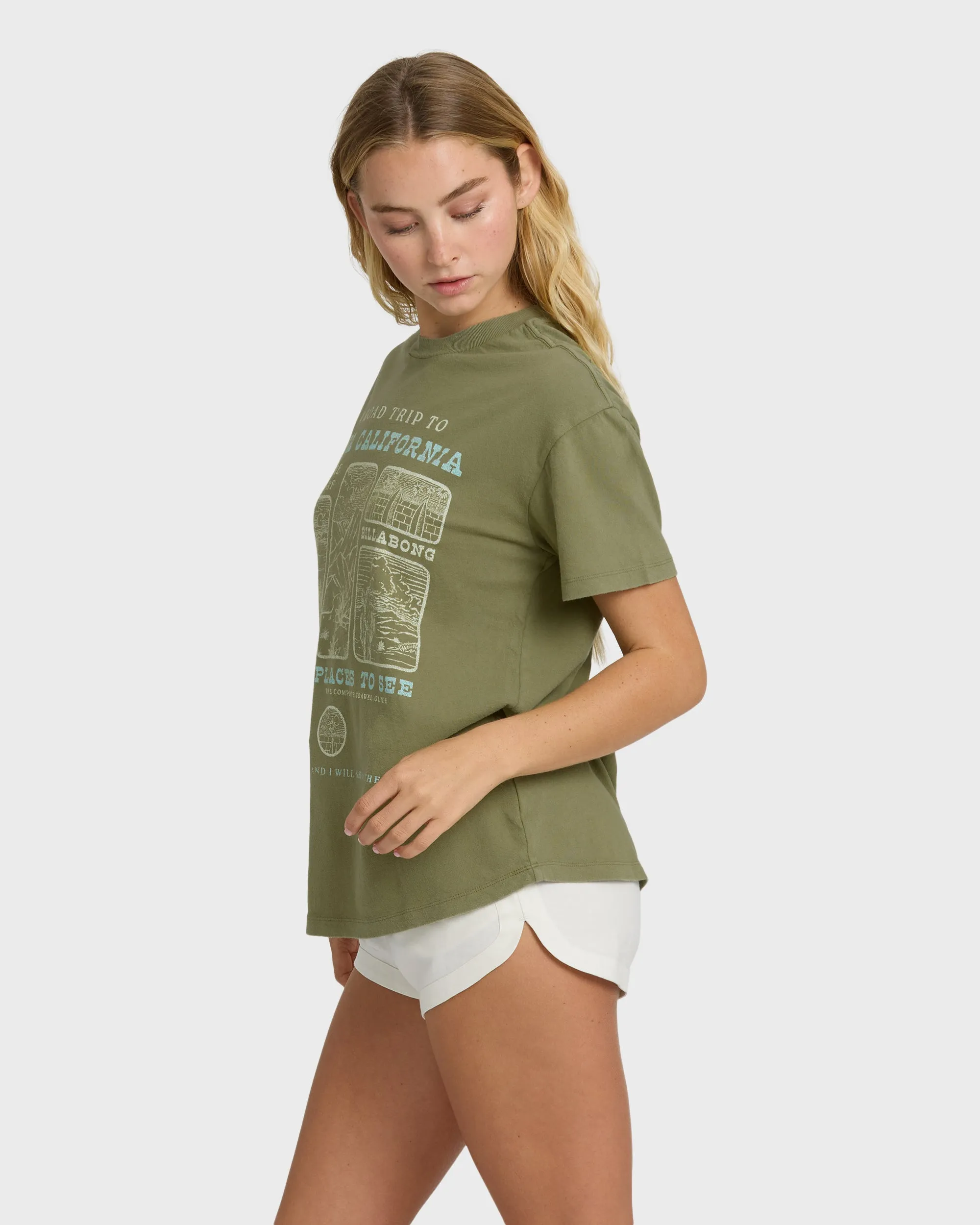 Flying To The Moon Short Sleeve T-Shirt - Dark Olive sold by Billabong product image thumbnail 4