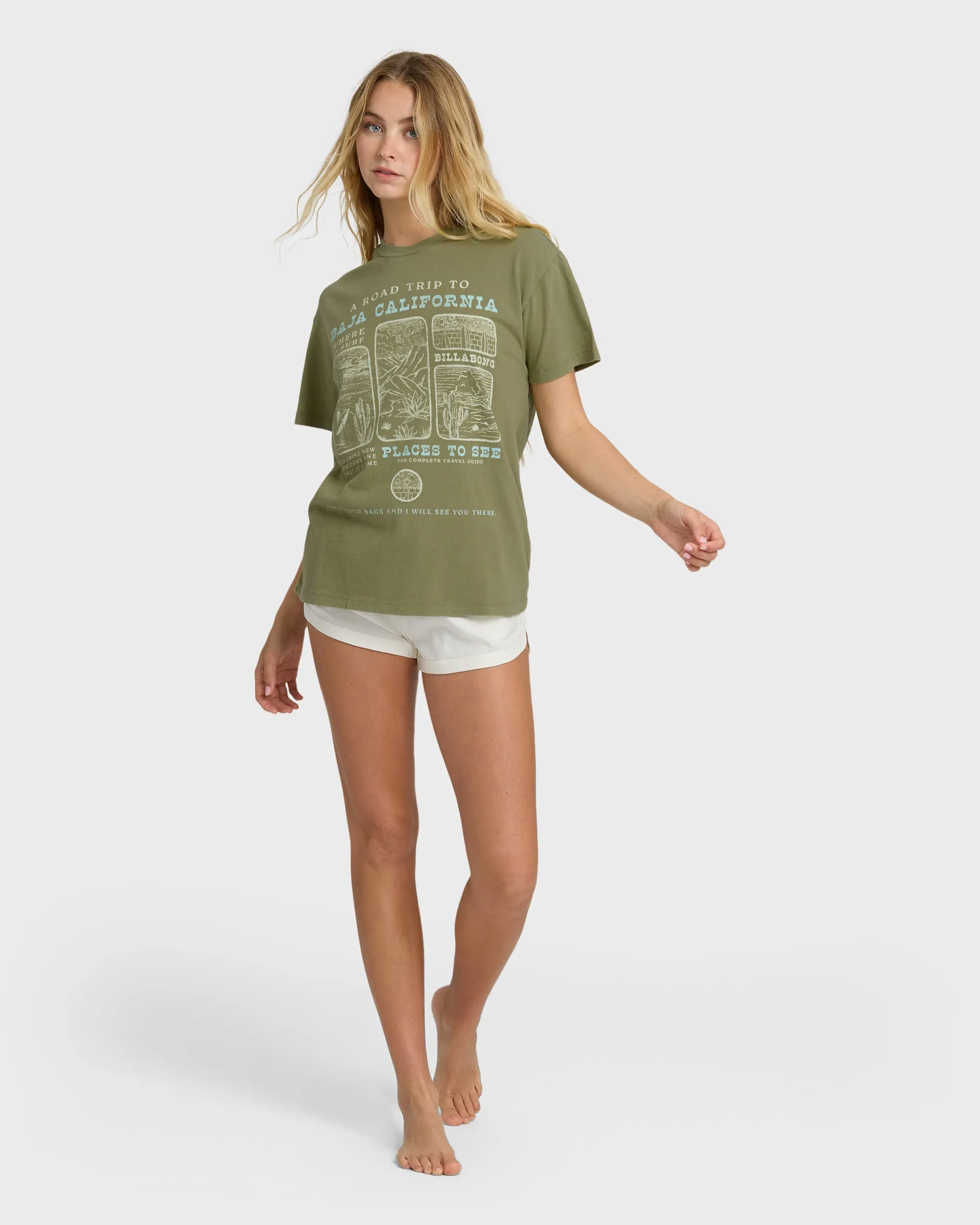 Flying To The Moon Short Sleeve T-Shirt - Dark Olive sold by Billabong product image thumbnail 3
