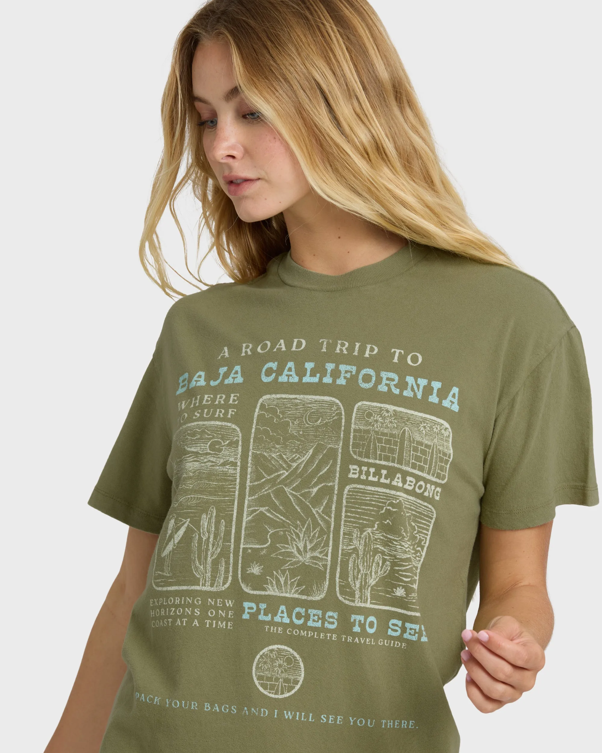 Flying To The Moon Short Sleeve T-Shirt - Dark Olive sold by Billabong product image thumbnail 2