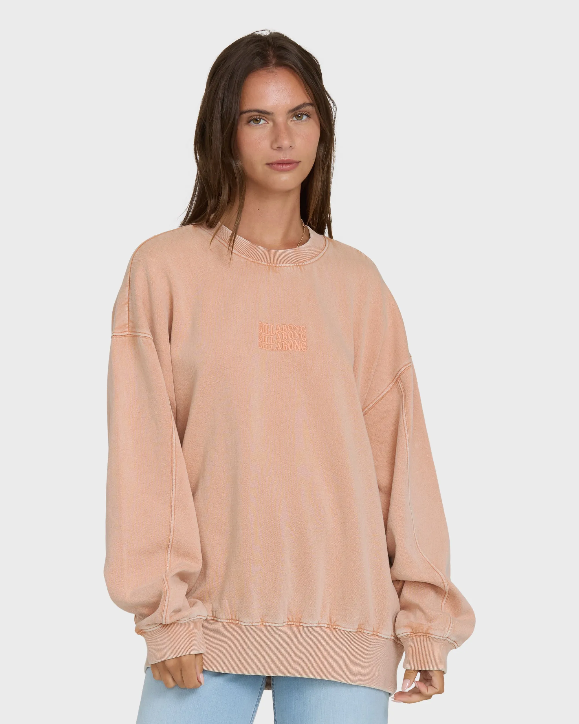 Bleached Out Kendal Crewneck Sweatshirt - Caramel Cafe sold by Billabong