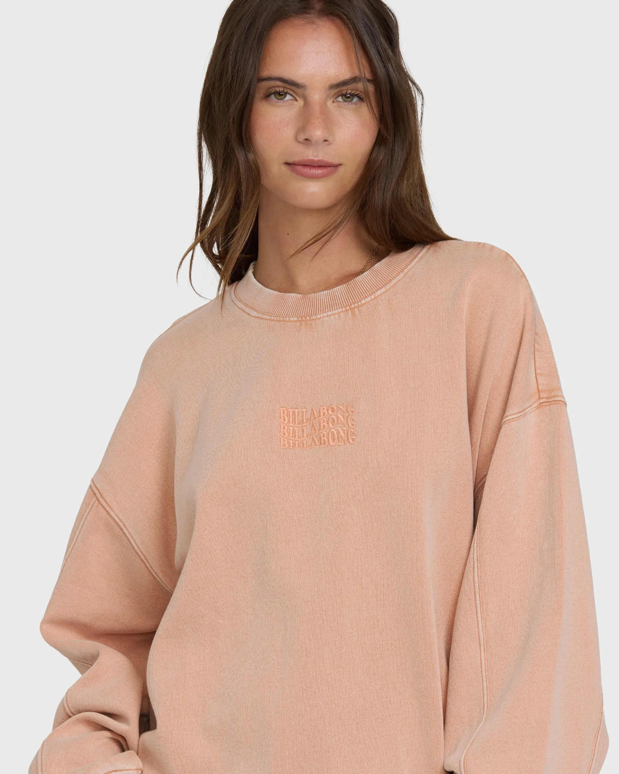Bleached Out Kendal Crewneck Sweatshirt - Caramel Cafe sold by Billabong product image thumbnail 2