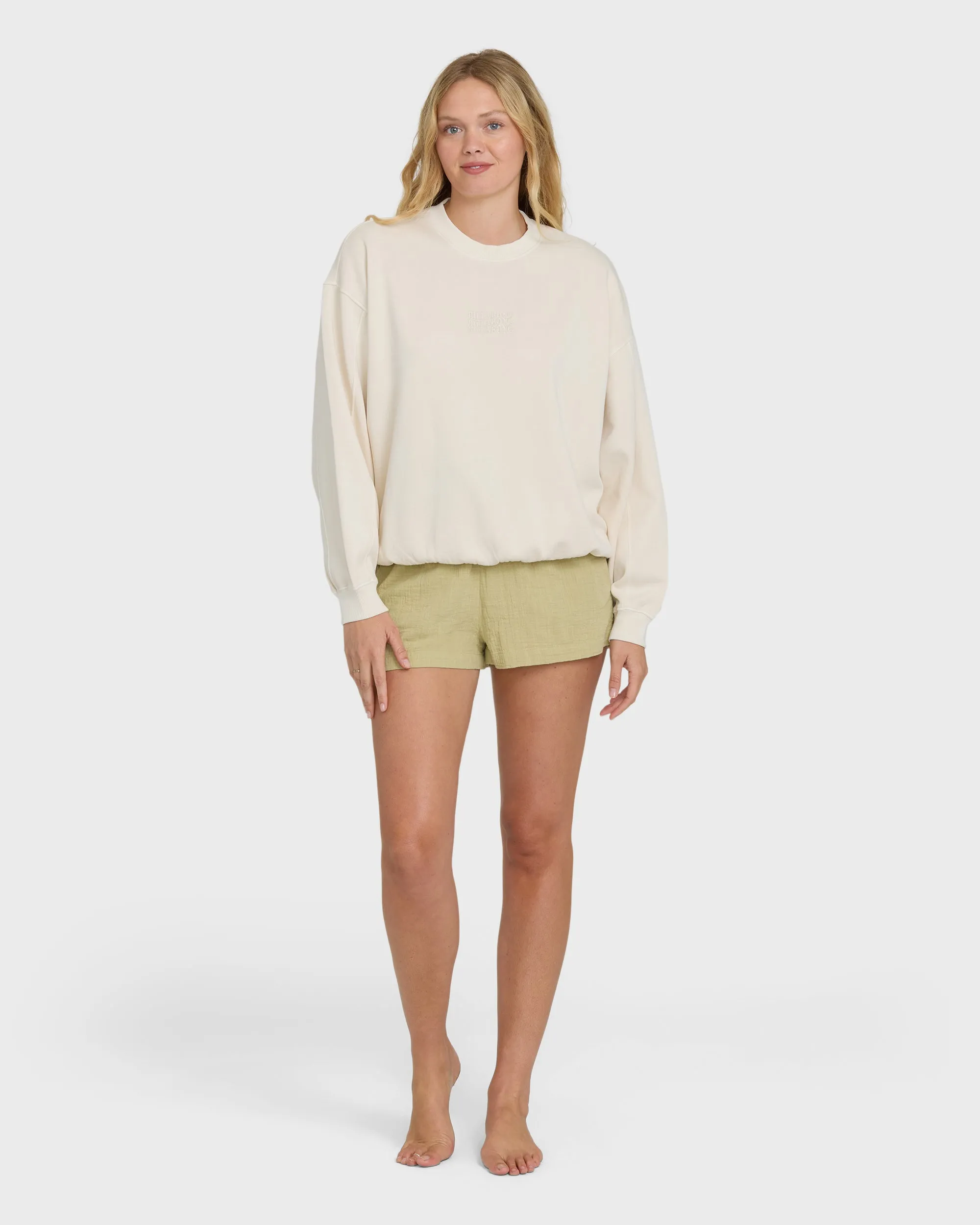Bleached Out Kendal Crewneck Sweatshirt - Vanilla sold by Billabong product image thumbnail 3