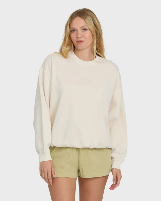 Bleached Out Kendal Crewneck Sweatshirt - Vanilla sold by Billabong