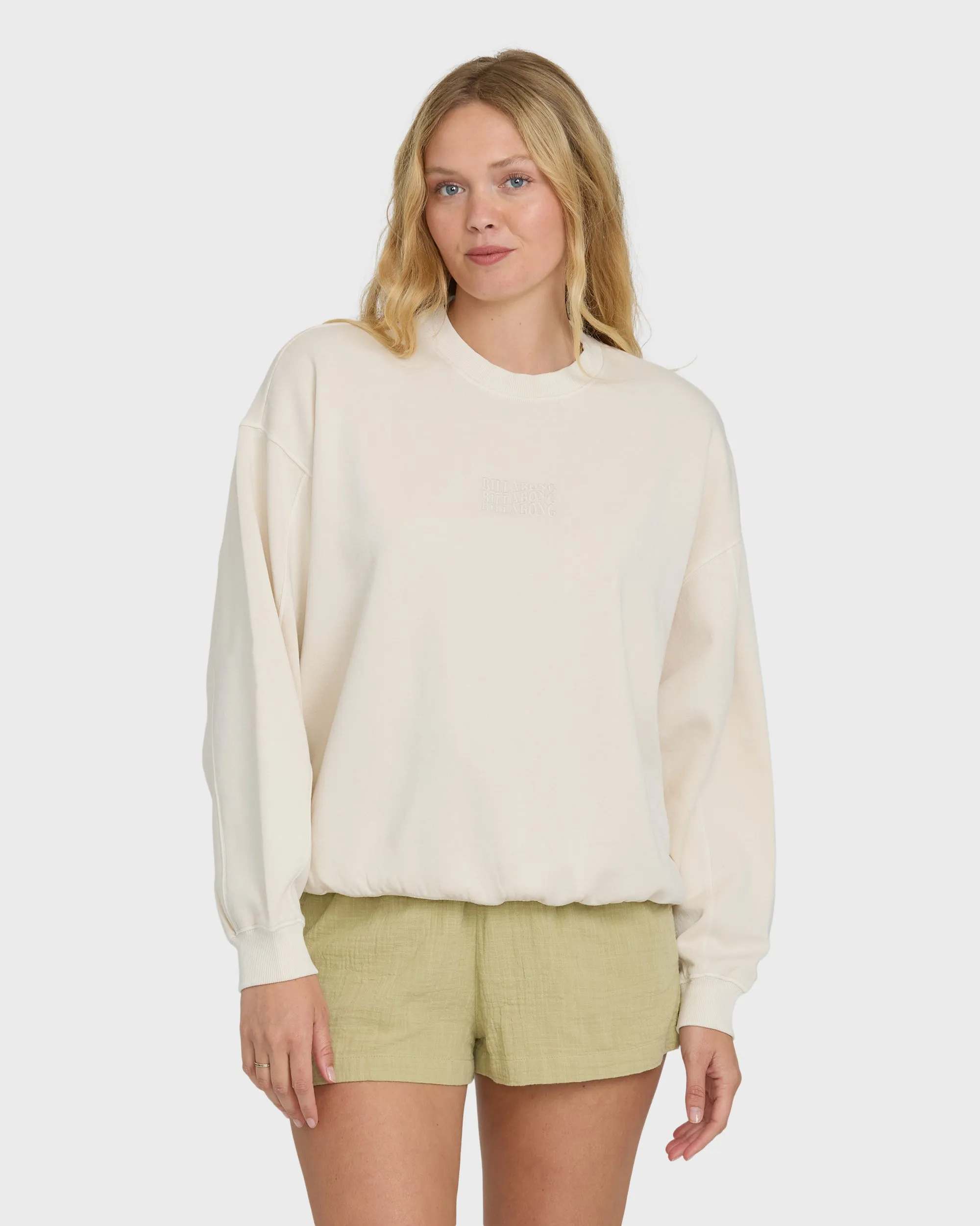 Bleached Out Kendal Crewneck Sweatshirt - Vanilla sold by Billabong