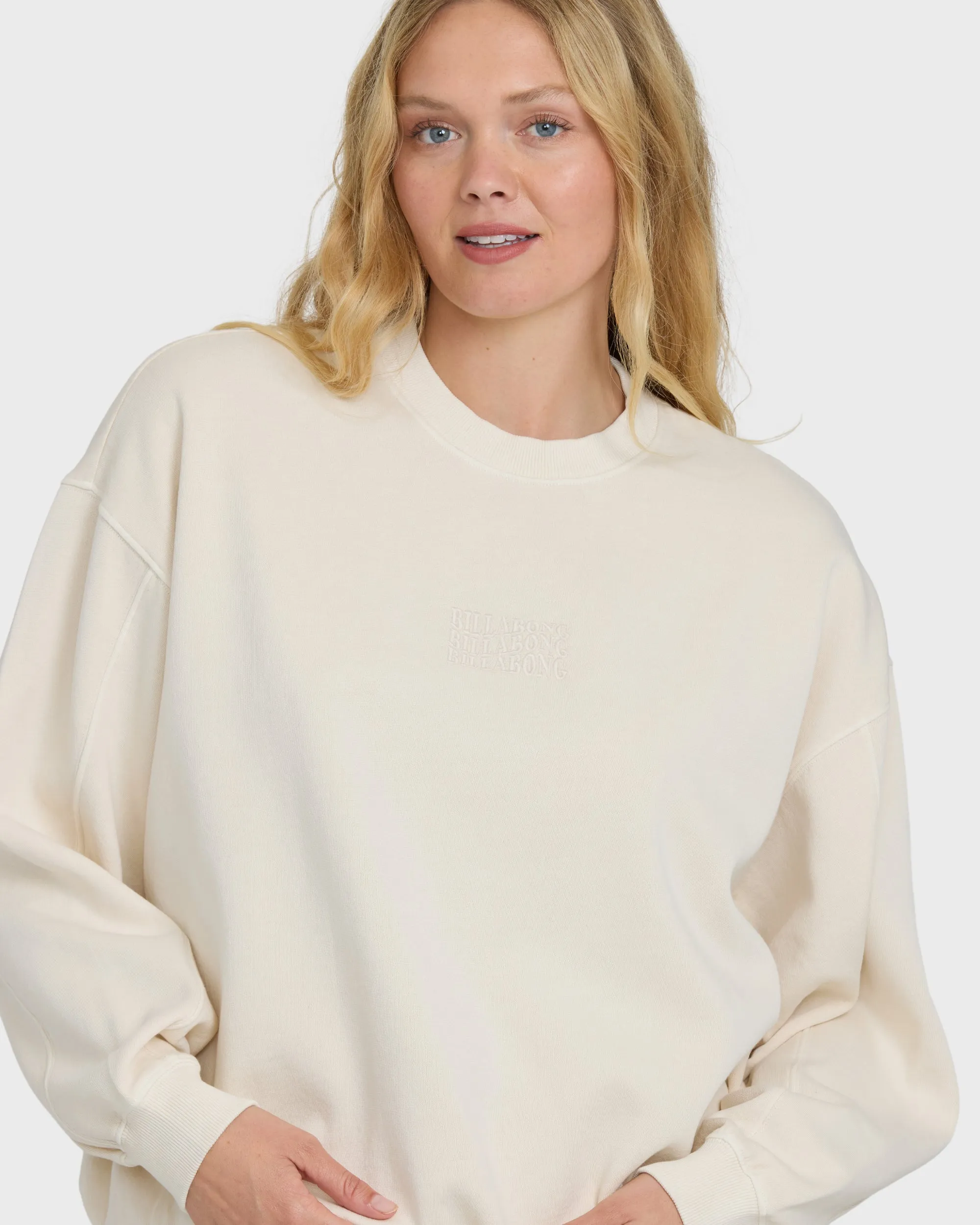 Bleached Out Kendal Crewneck Sweatshirt - Vanilla sold by Billabong product image thumbnail 2