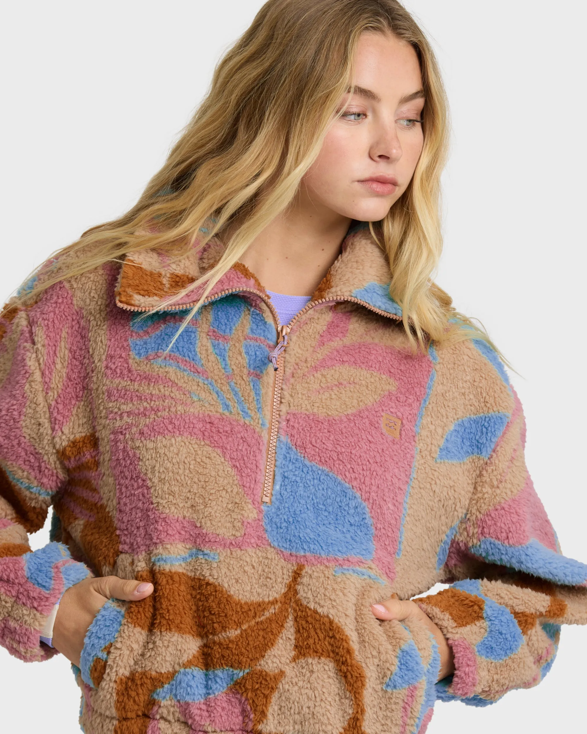 A/Div Barra Half Zip Sherpa Fleece - Oatmeal sold by Billabong product image thumbnail 4