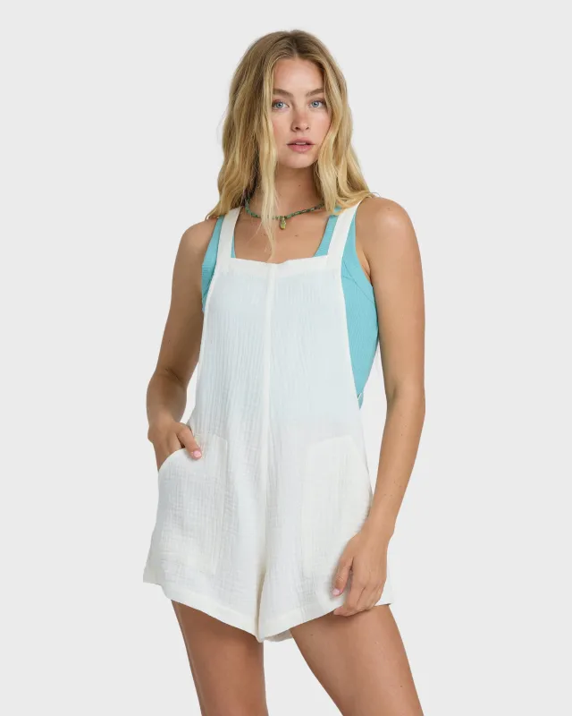 Beach Crush Overalls - Salt Crystal sold by Billabong