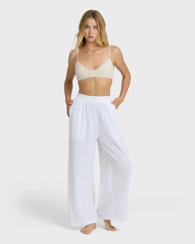 Follow Me Pants - Salt Crystal sold by Billabong