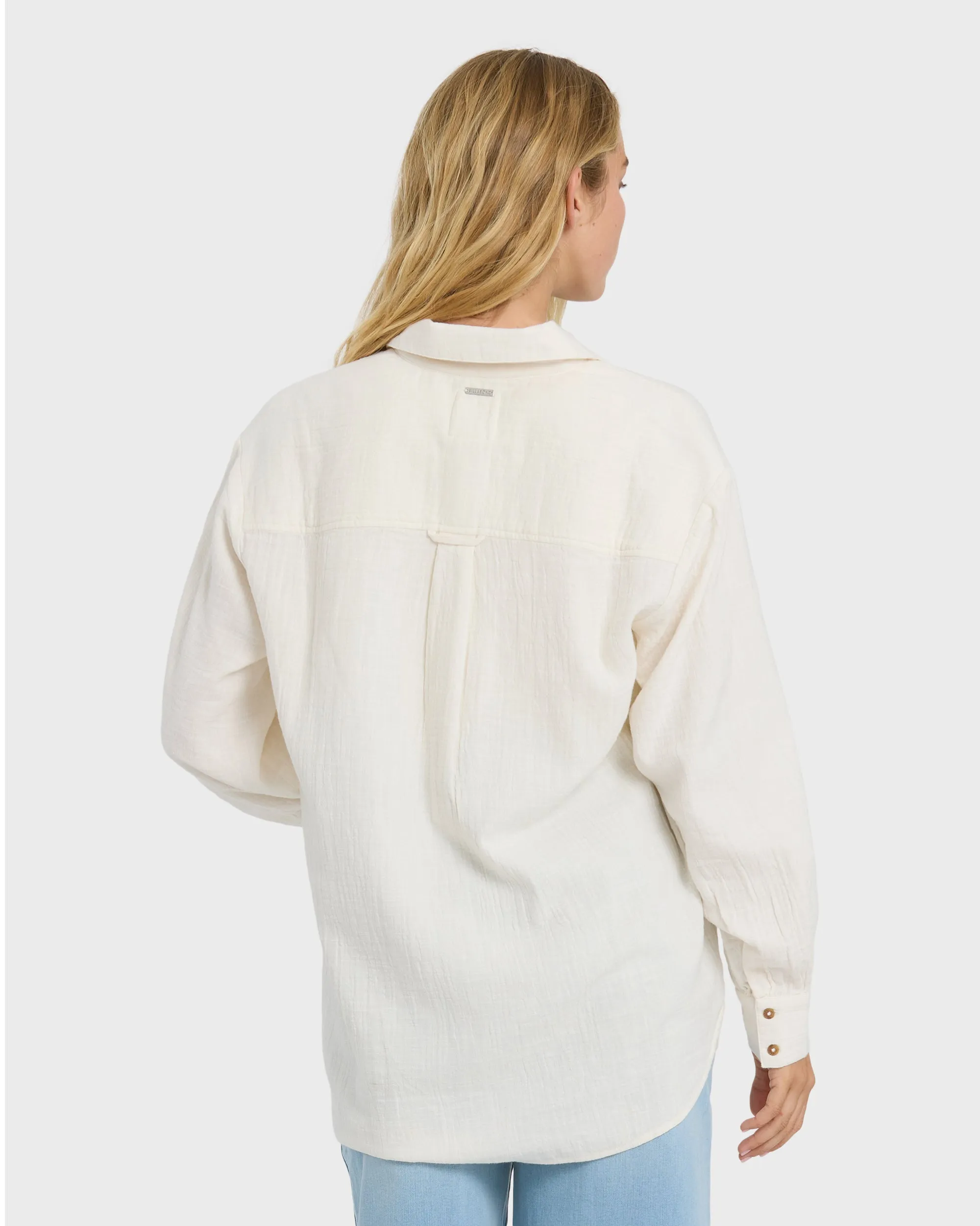 Wanderer Solid Long Sleeve Woven Shirt - Salt Crystal sold by Billabong product image thumbnail 4