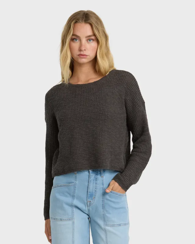 Daze Time Sweater - Black Sands sold by Billabong