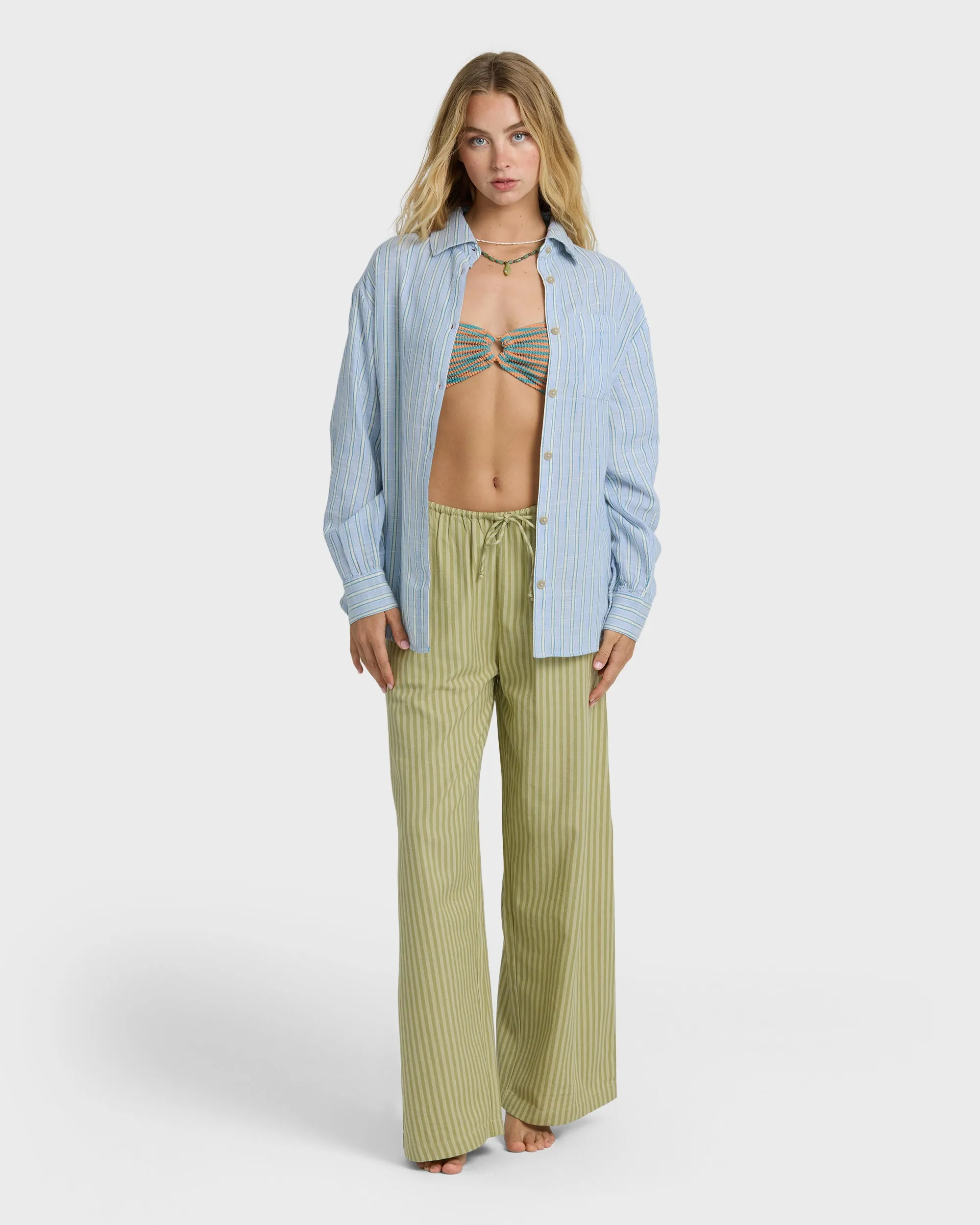 Wanderer Long Sleeve Woven Top - Twilight Blue sold by Billabong product image thumbnail 2
