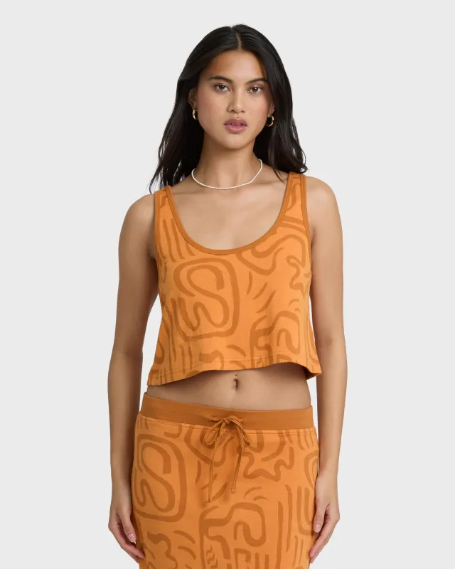 Embers Knit Tank - Tangerine made by Billabong