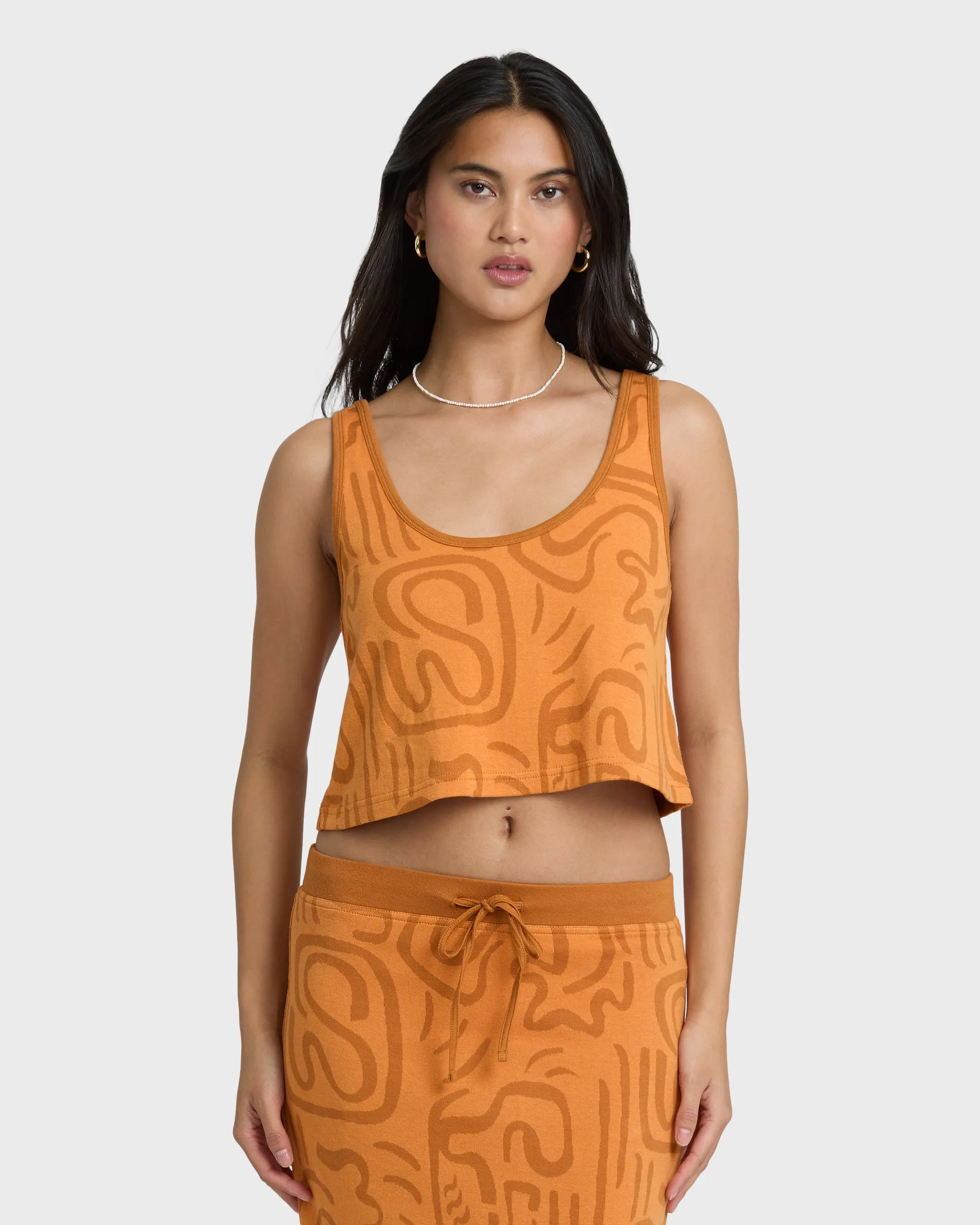 Embers Knit Tank - Tangerine sold by Billabong
