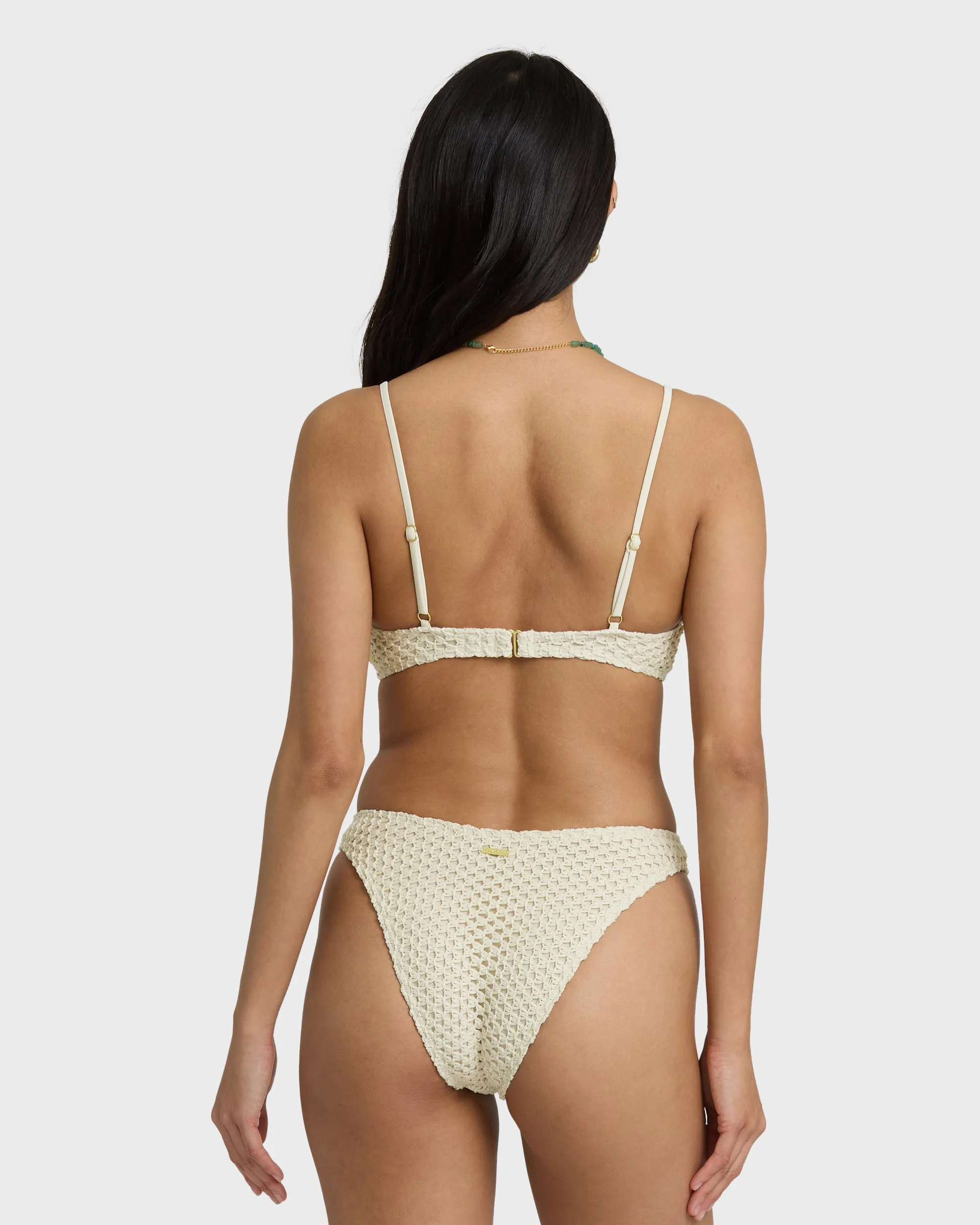 Twisted Tides Hike Medium Bikini Bottom - White Cap sold by Billabong