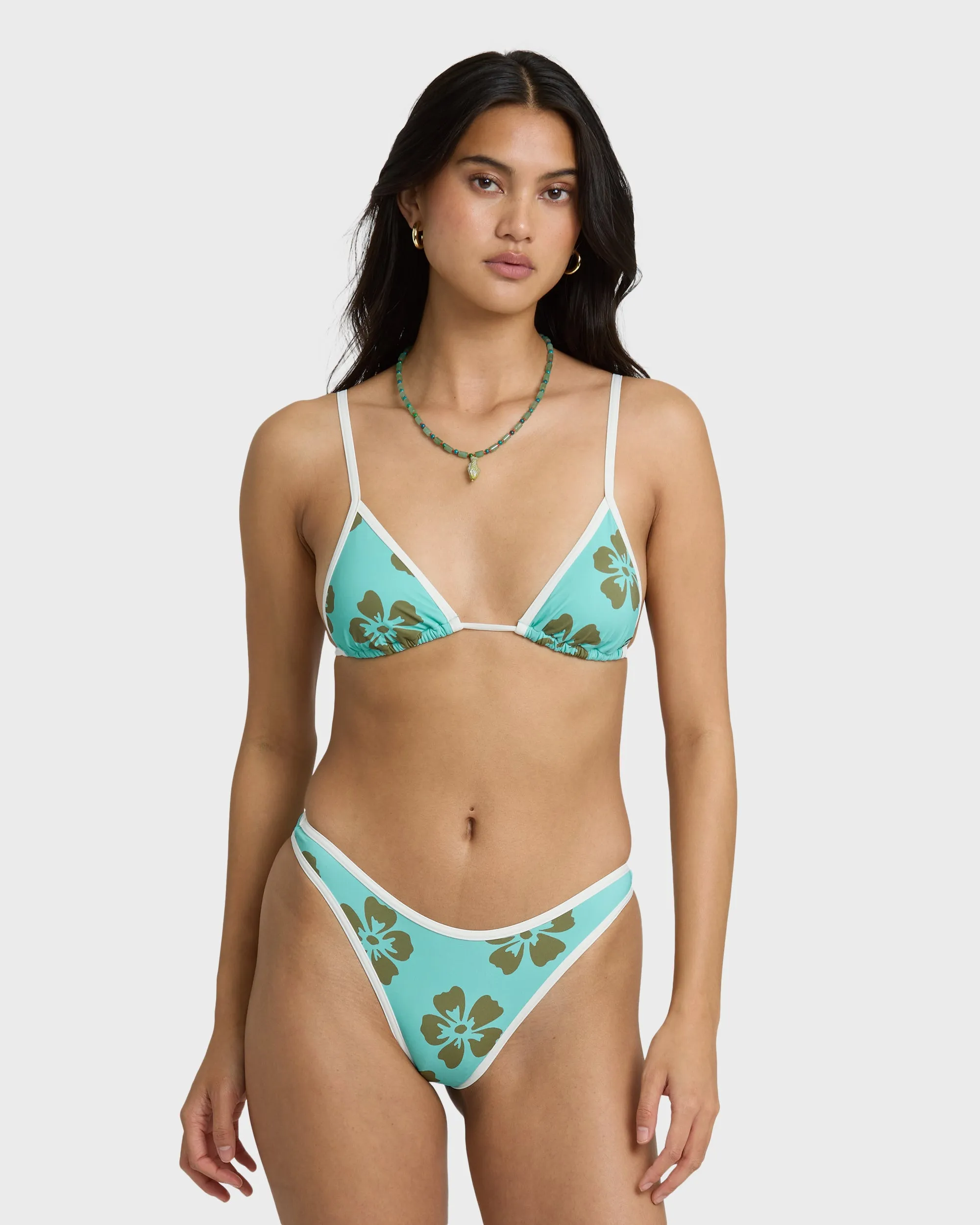 Last Summer Mini Slide Triangle Bikini Top - Ocean Spray sold by Billabong