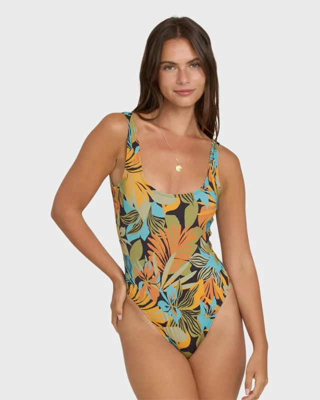 Des Tropiques One-piece Swimsuit - Black Multi sold by Billabong