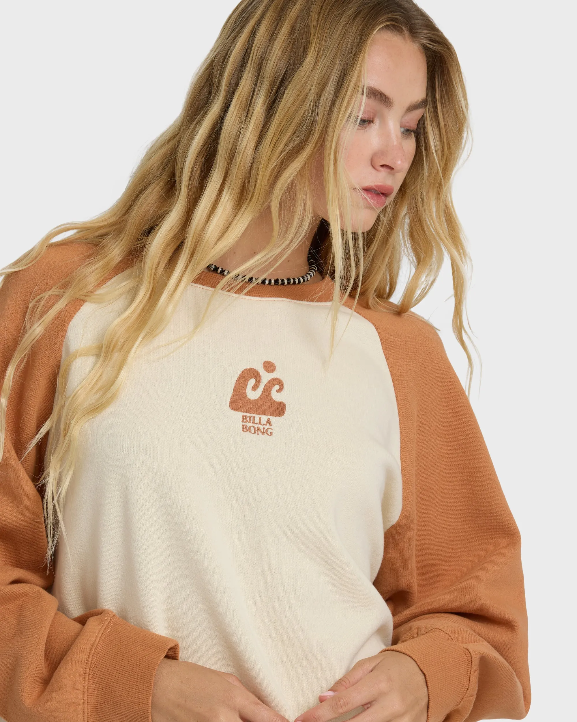 Blissed Out Crewneck Sweatshirt - Caramel Cafe sold by Billabong product image thumbnail 5