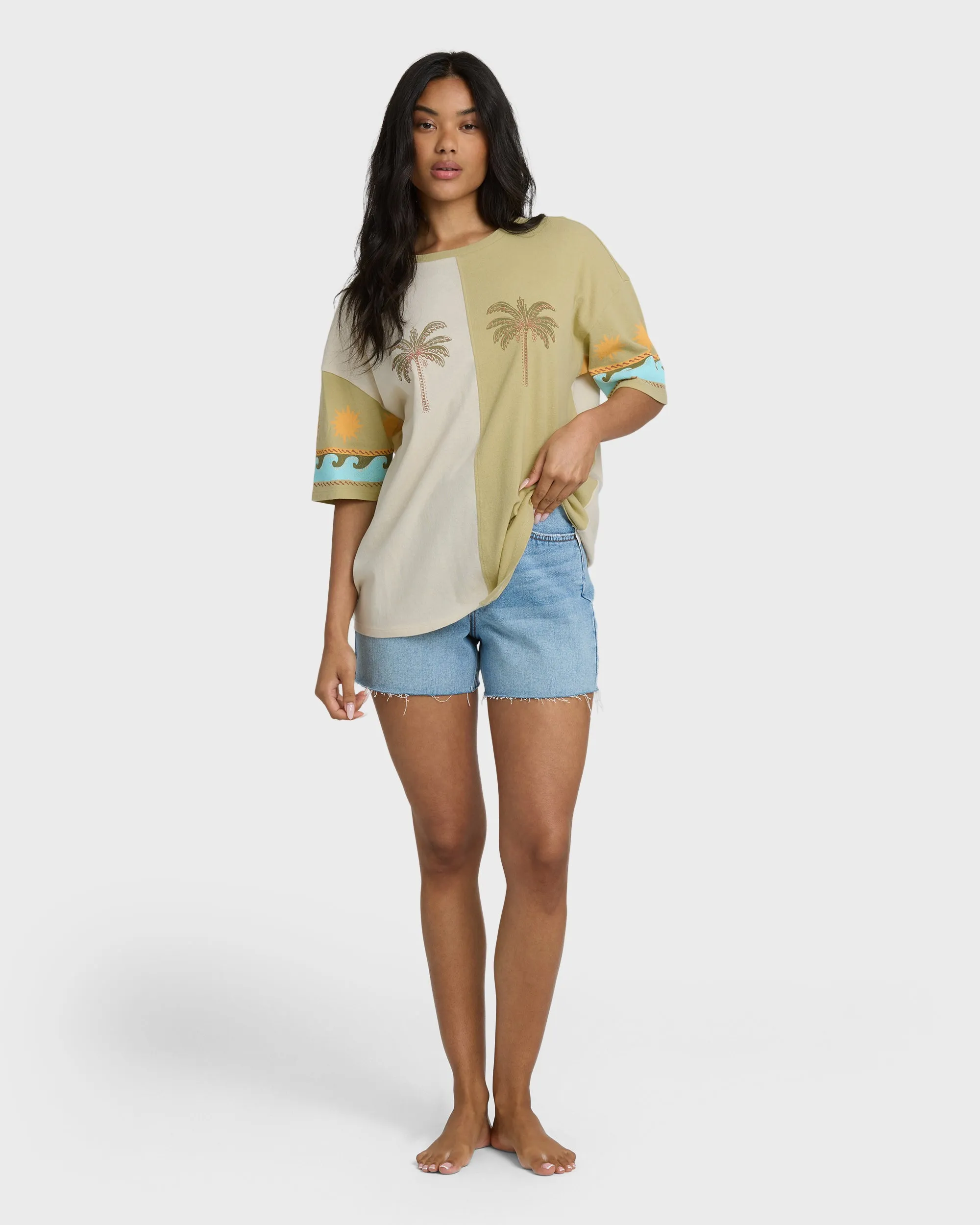 Split Palm Short Sleeve T-Shirt - White Cap sold by Billabong product image thumbnail 5