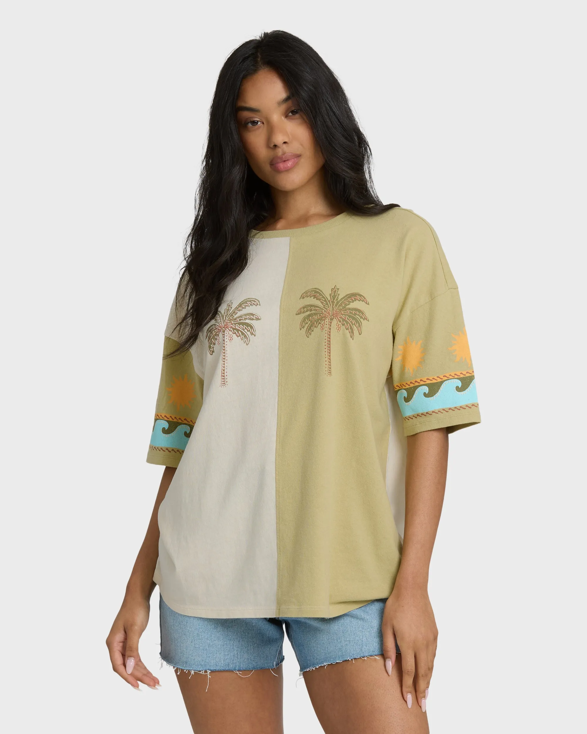 Split Palm Short Sleeve T-Shirt - White Cap sold by Billabong product image thumbnail 3