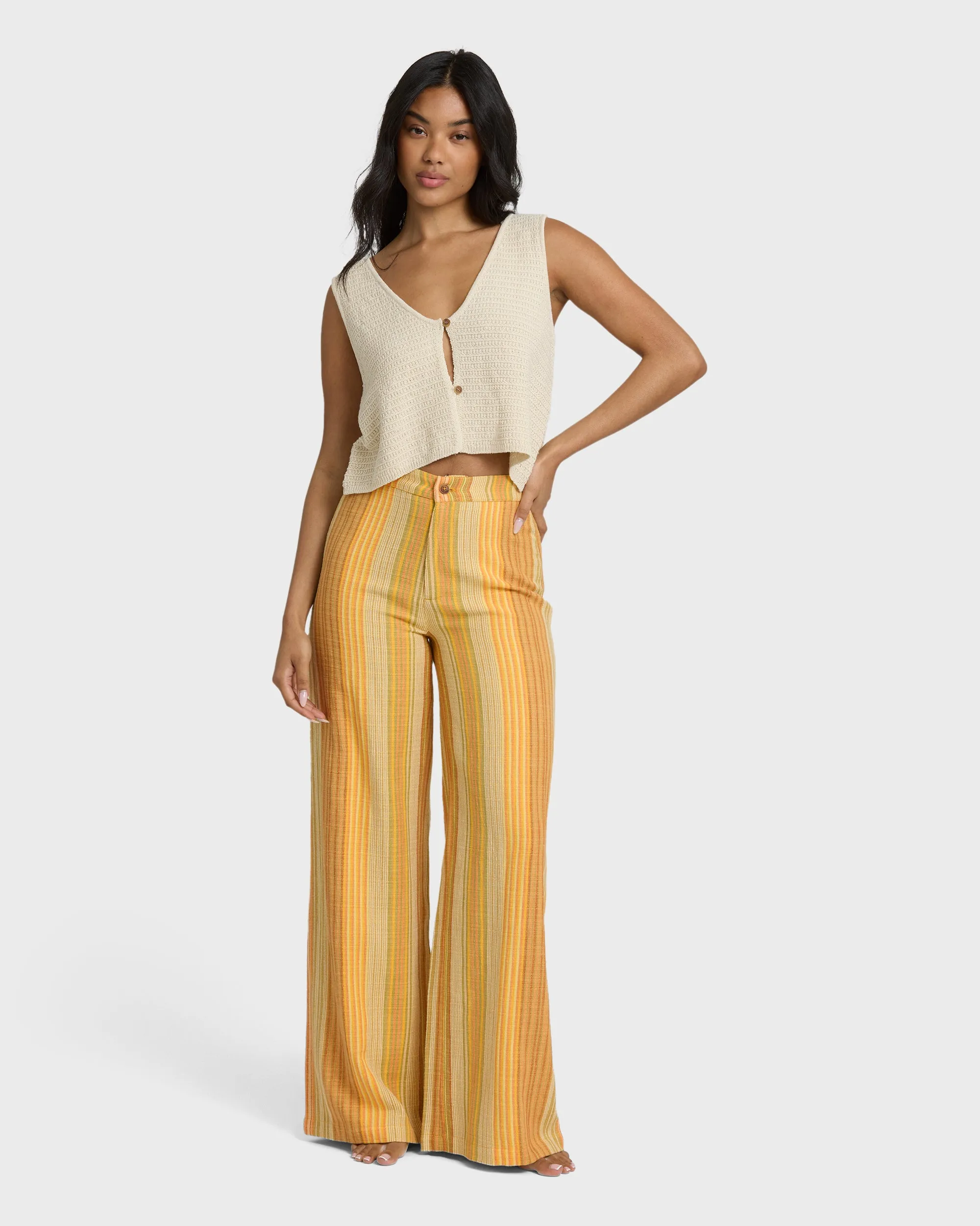 Hazy Daze Elastic Waist Pants - Brown Multi sold by Billabong product image thumbnail 3