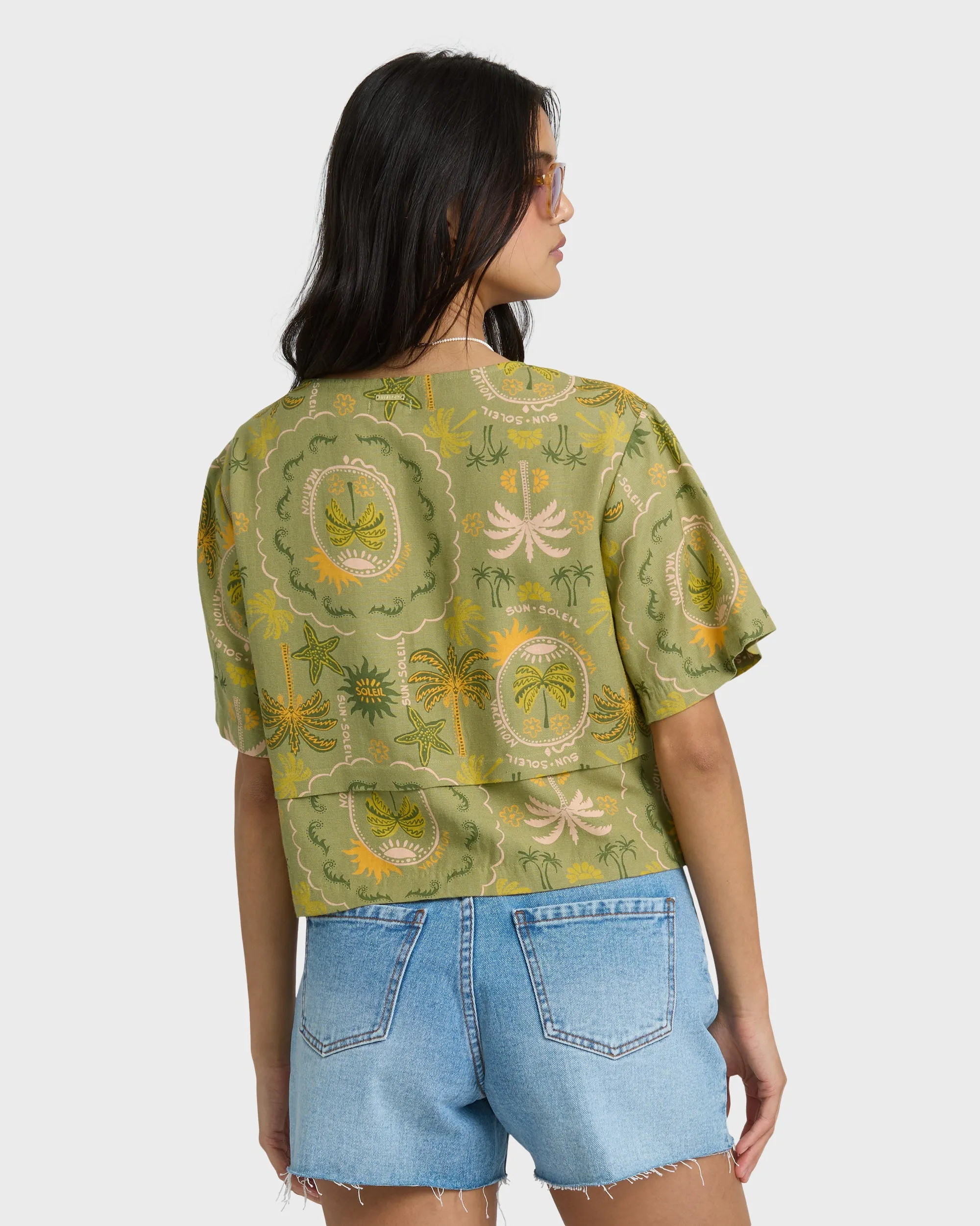 Totally Tropic Short Sleeve Woven Top - Cedar sold by Billabong product image thumbnail 5