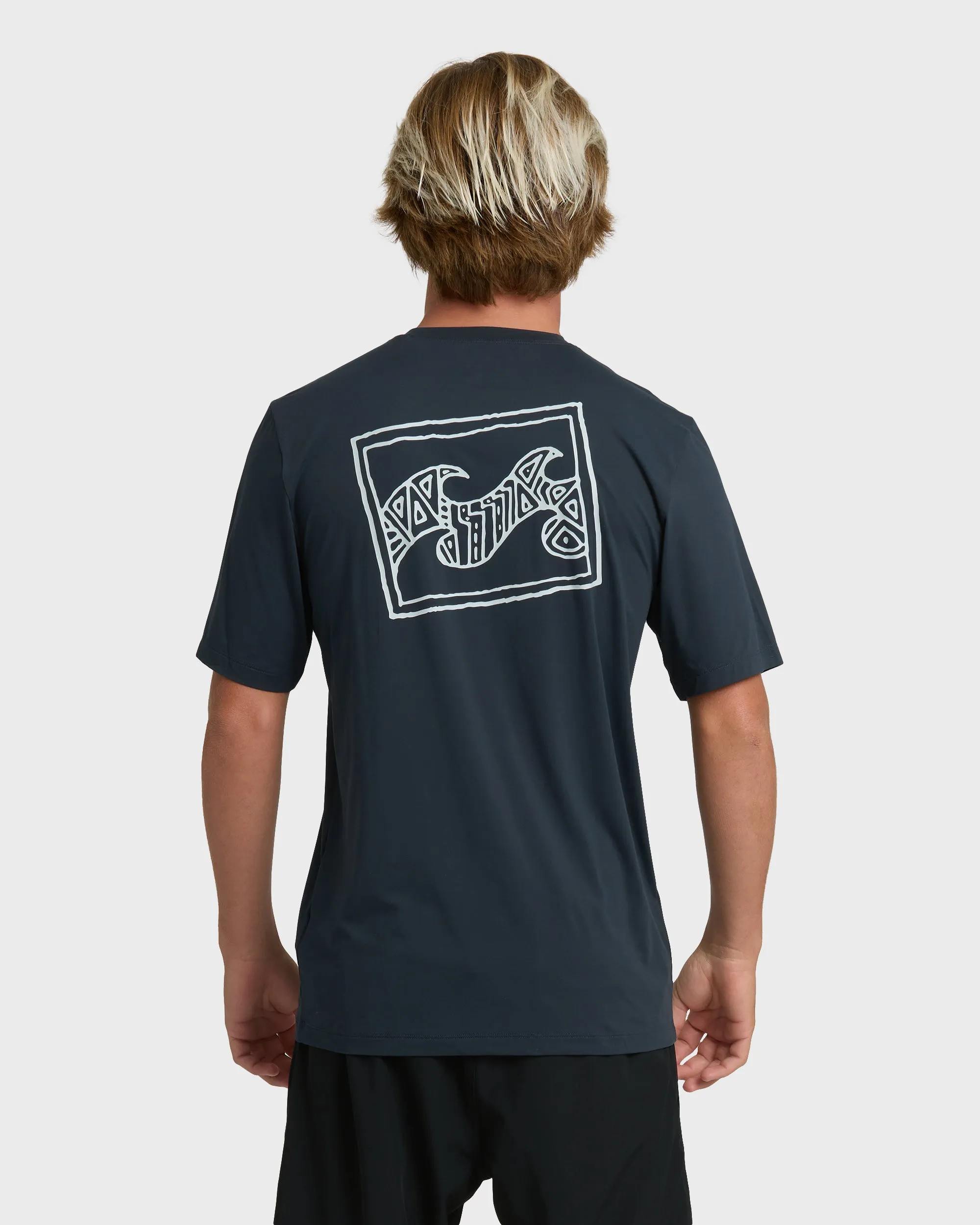 Crayon Wave Loose Fit Short Sleeve Surf Shirt - Navy sold by Billabong product image thumbnail 2